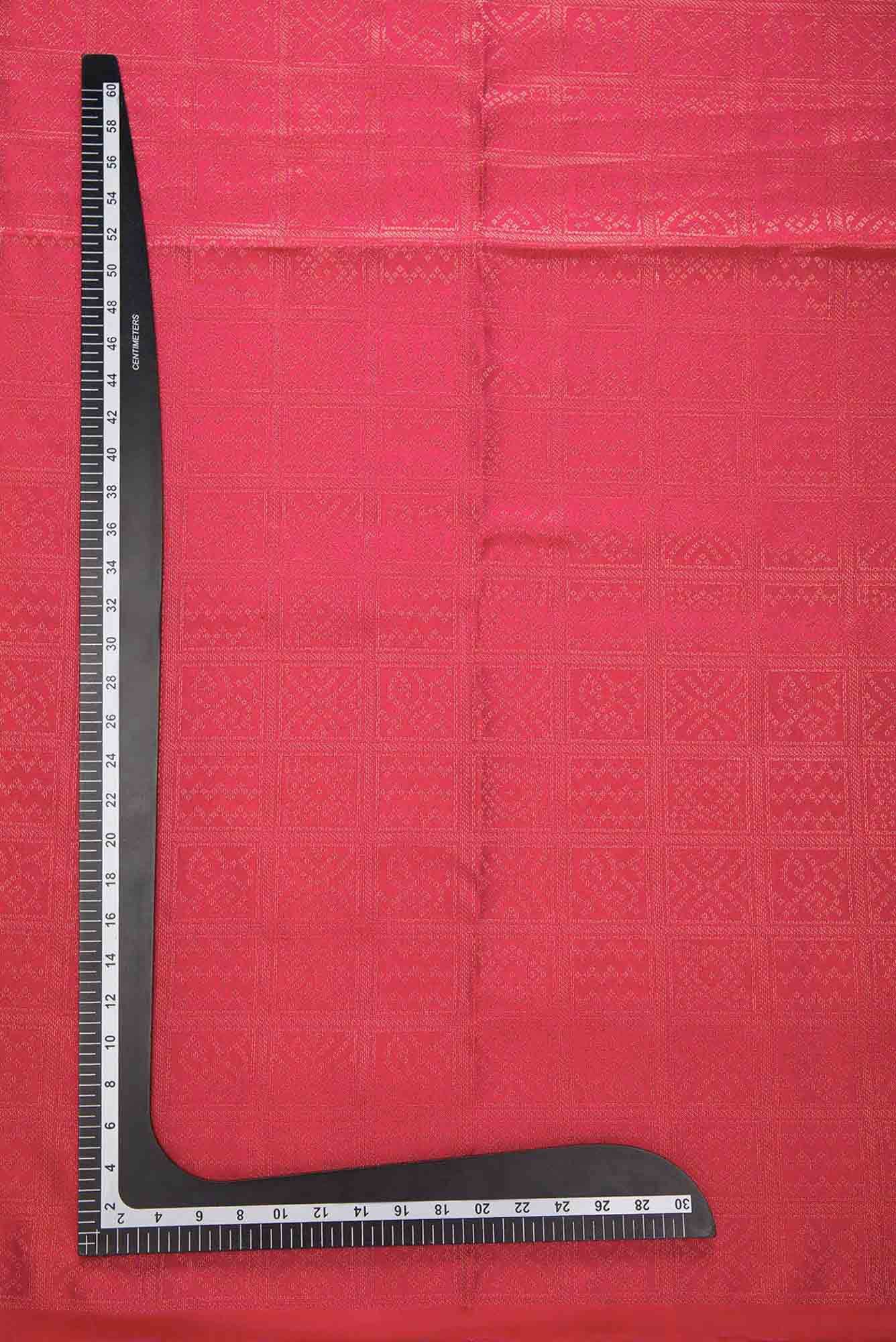 Dark Pink Kanchipuram Silk Dress Material
