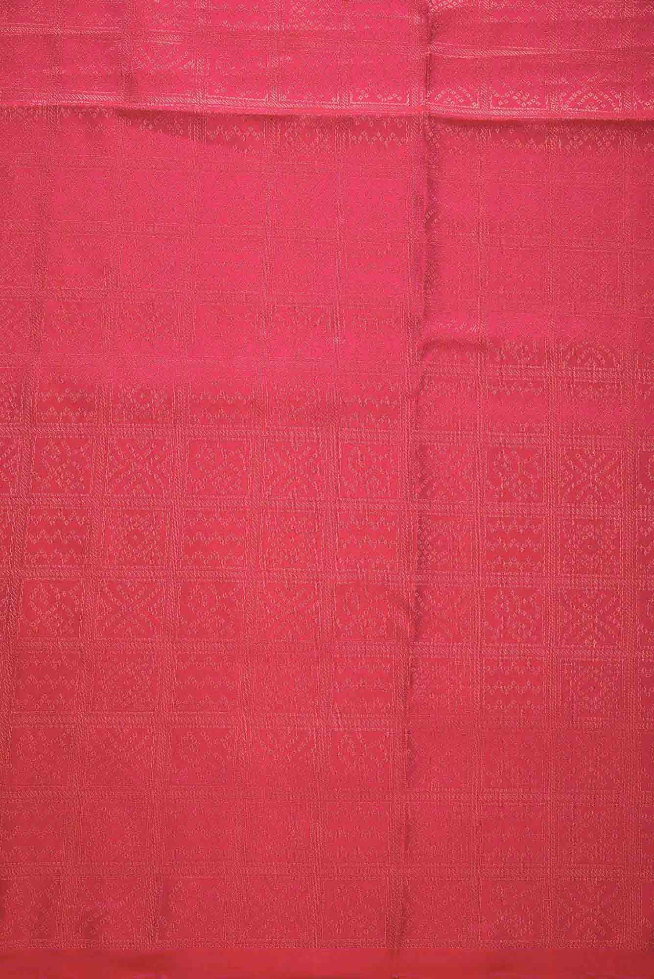 Dark Pink Kanchipuram Silk Dress Material