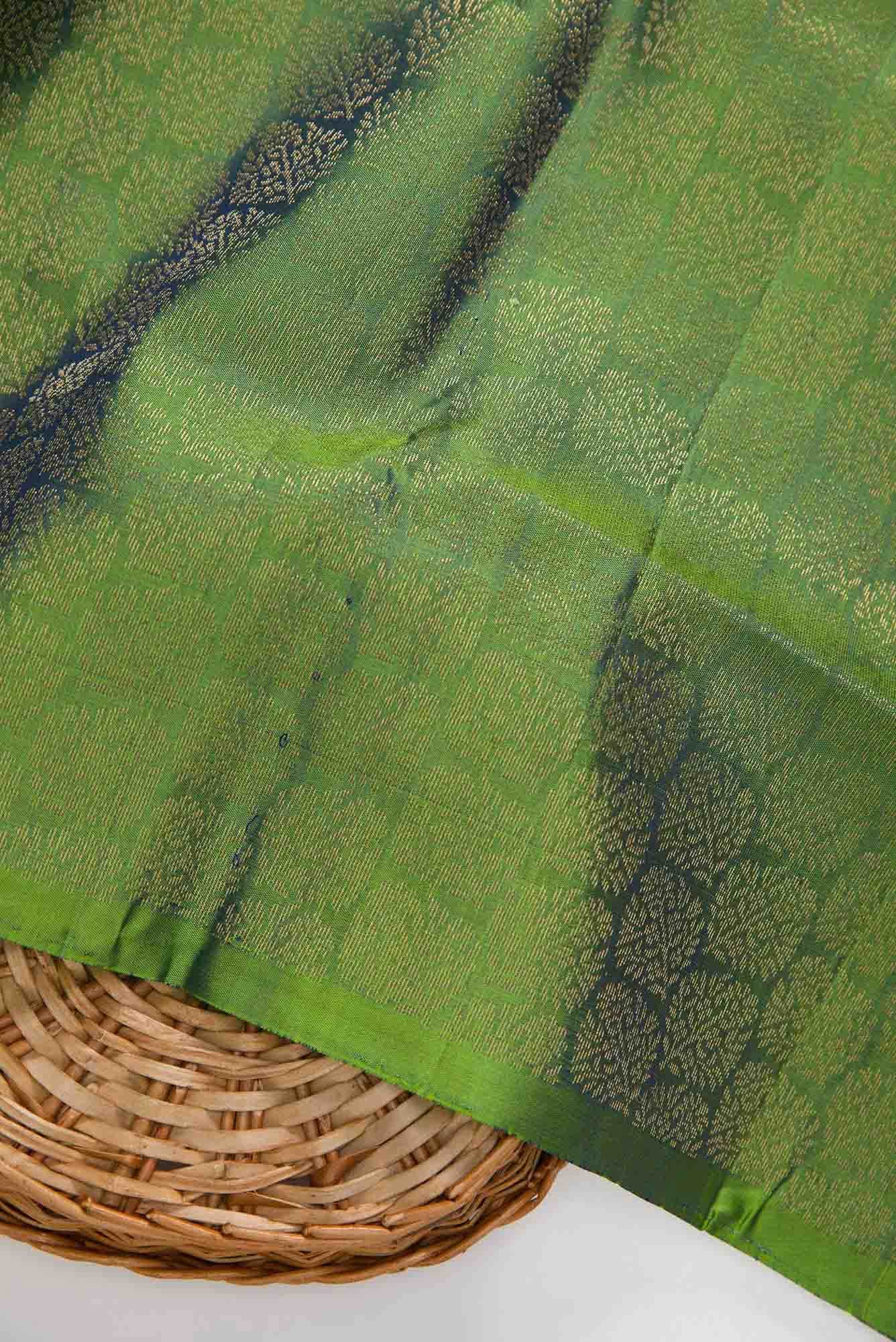 Green Kanchipuram Silk Dress Material