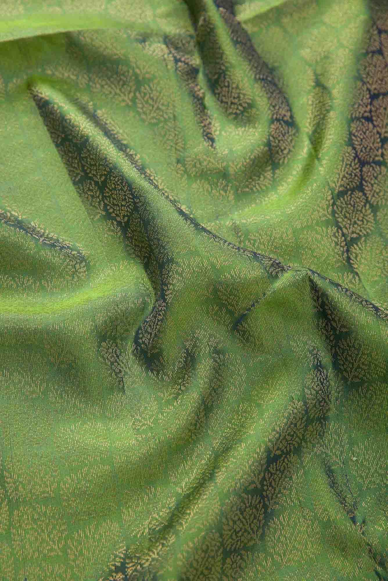Green Kanchipuram Silk Dress Material