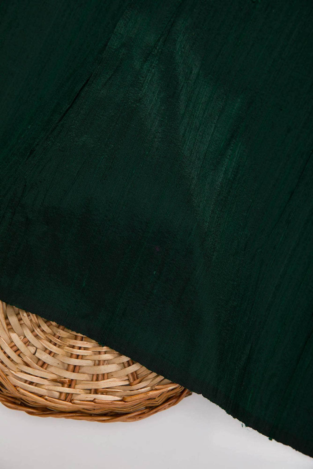 Bottle Green Raw Silk Dress Material
