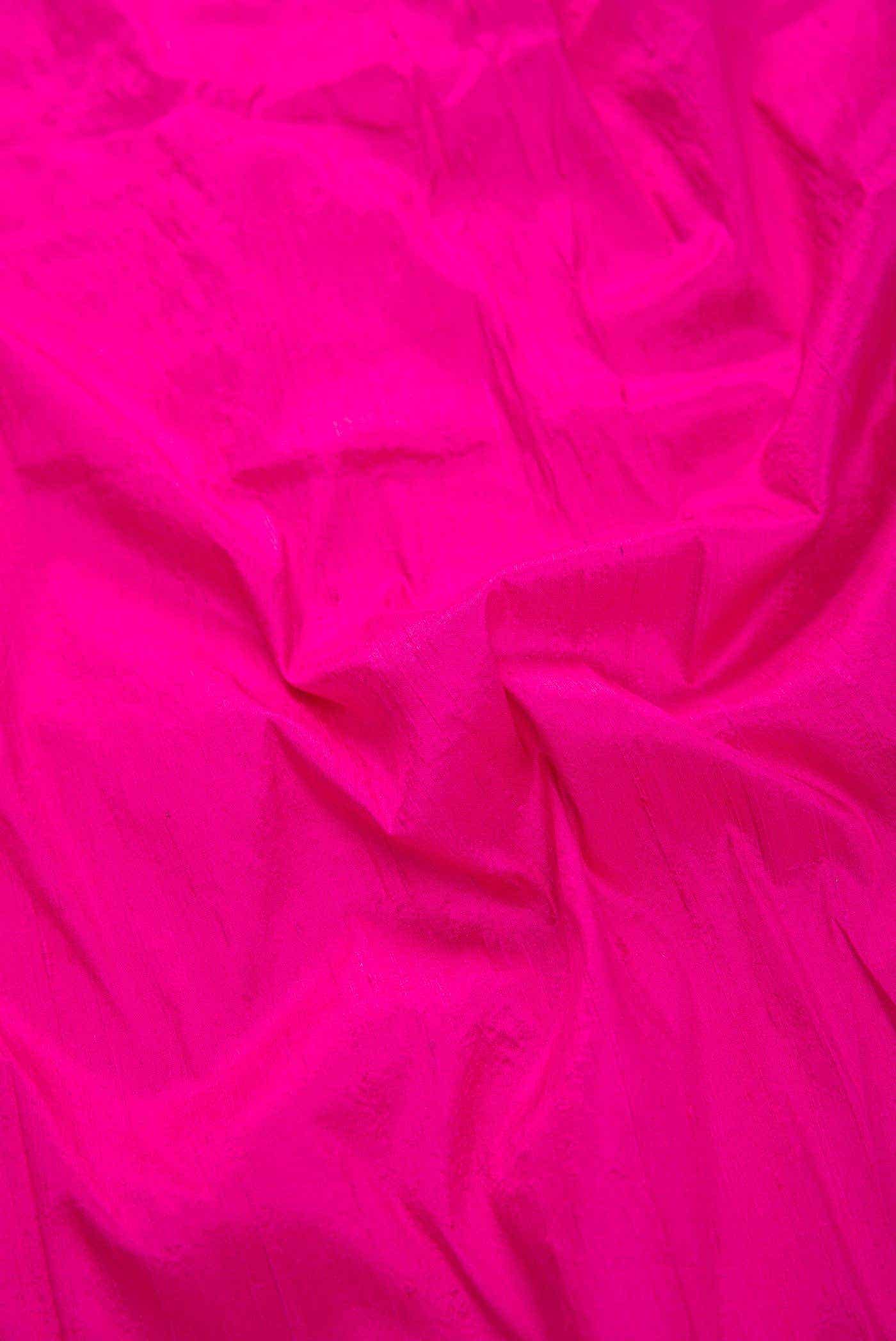 Dark Pink Raw Silk Dress Material