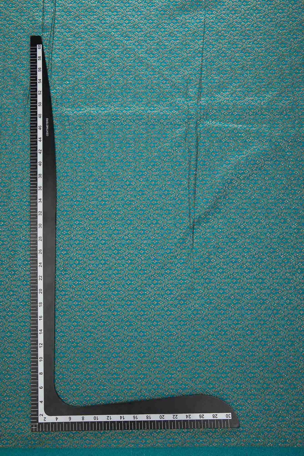 Sky Blue Blended Banarasi Silk Dress Material