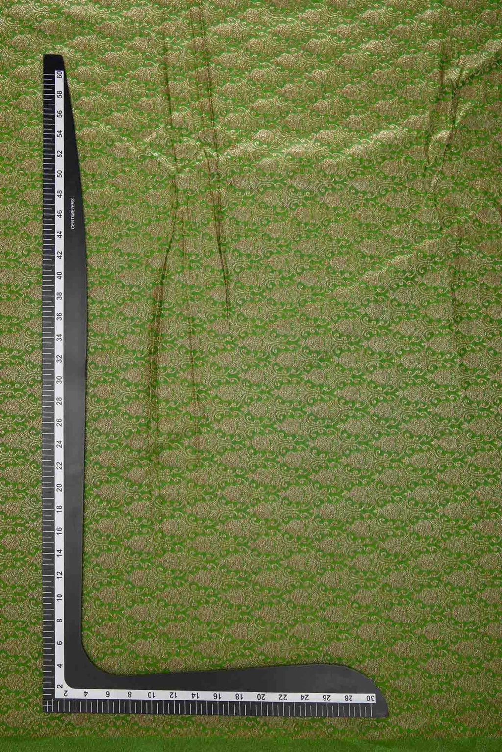 Green Blended Banarasi Silk Dress Material