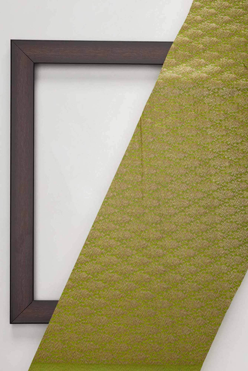 Mehandi Green Banarasi Silk Dress Material
