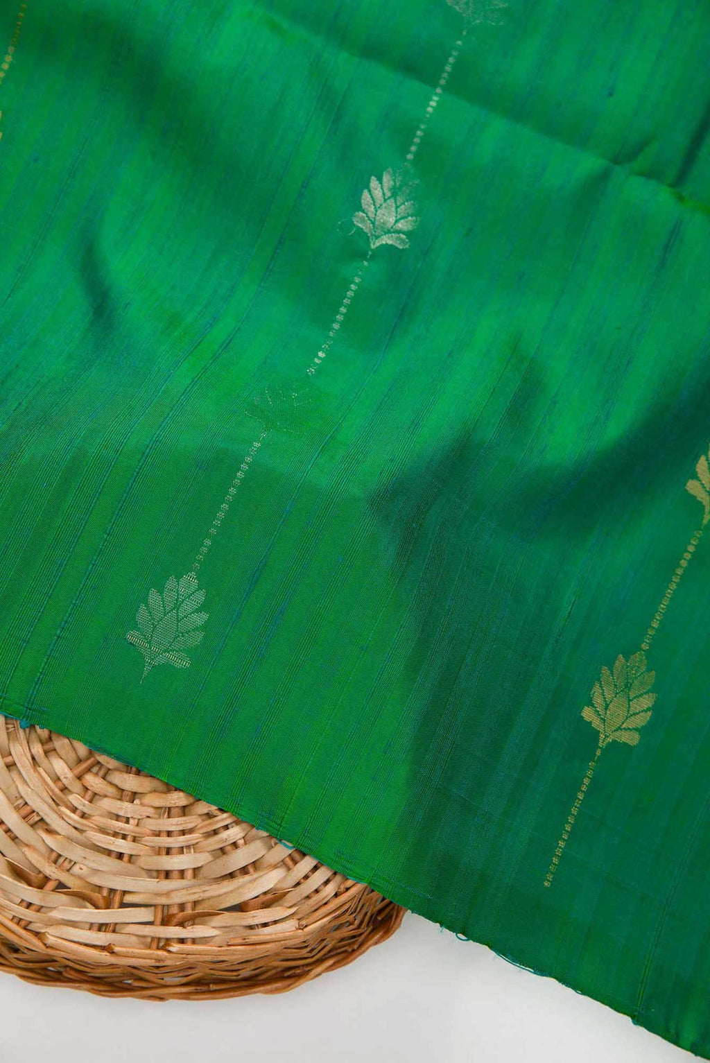 Green Kanchipuram Silk Dress Material