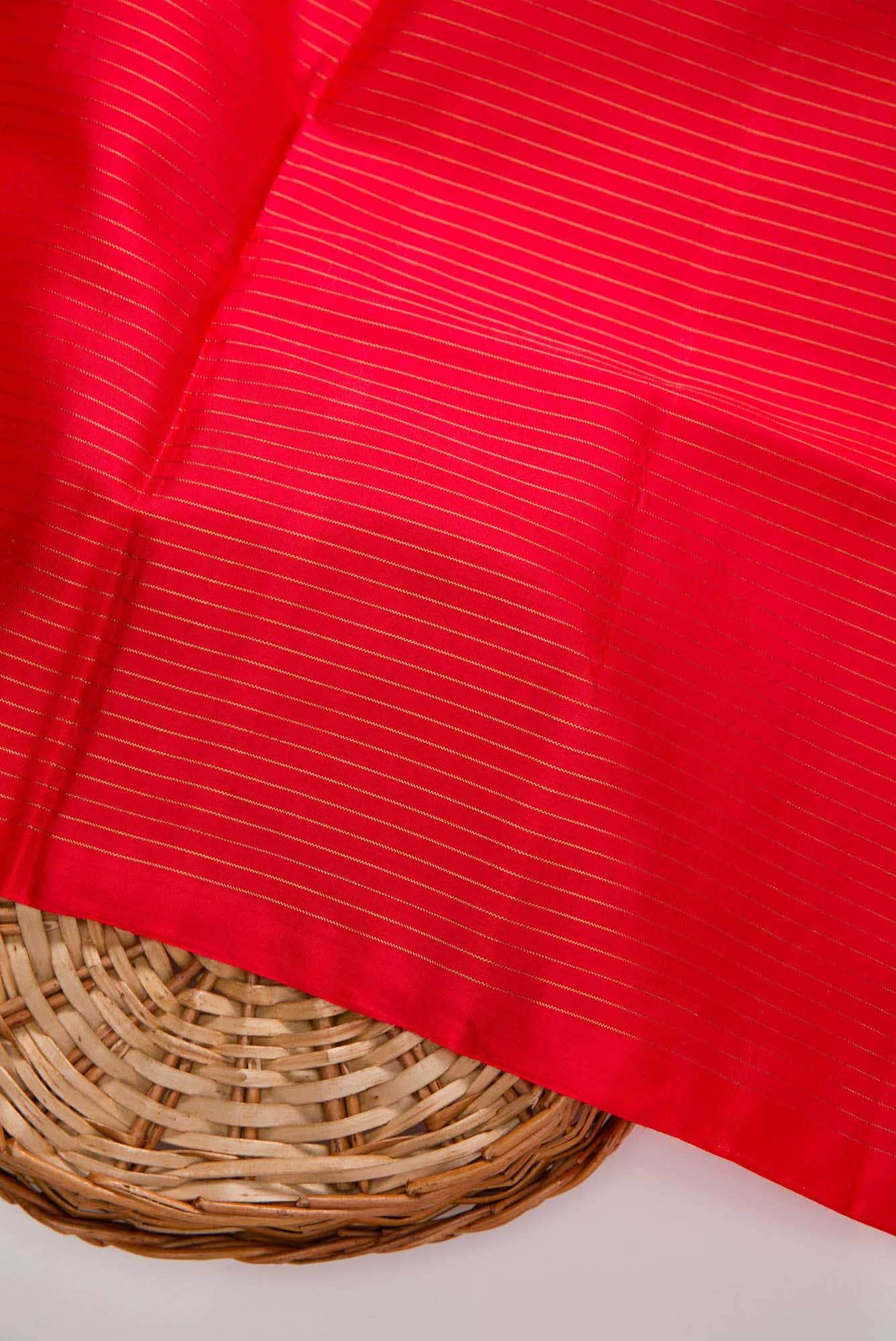 Orange Kanchipuram Silk Dress Material