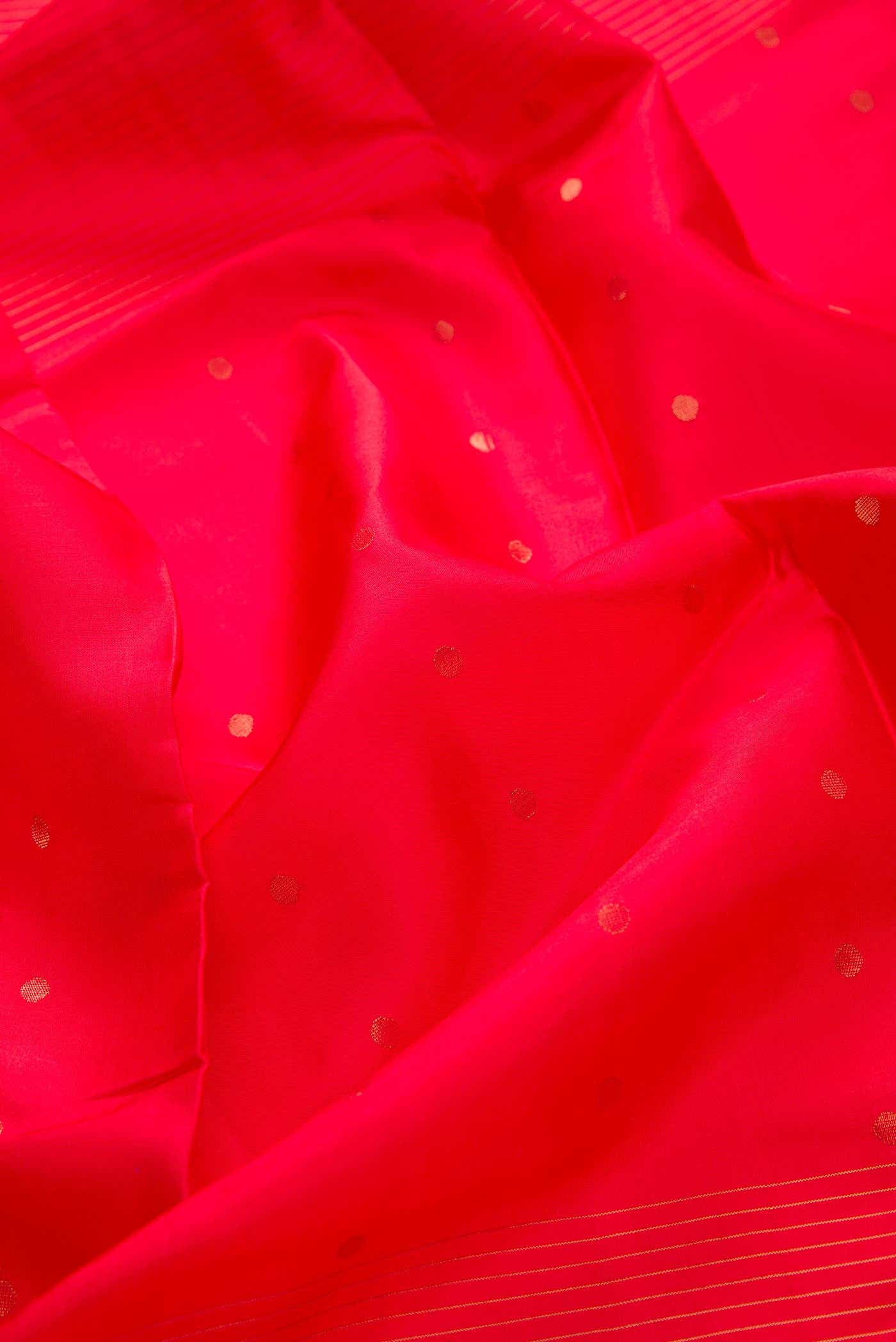 Orange Kanchipuram Silk Dress Material