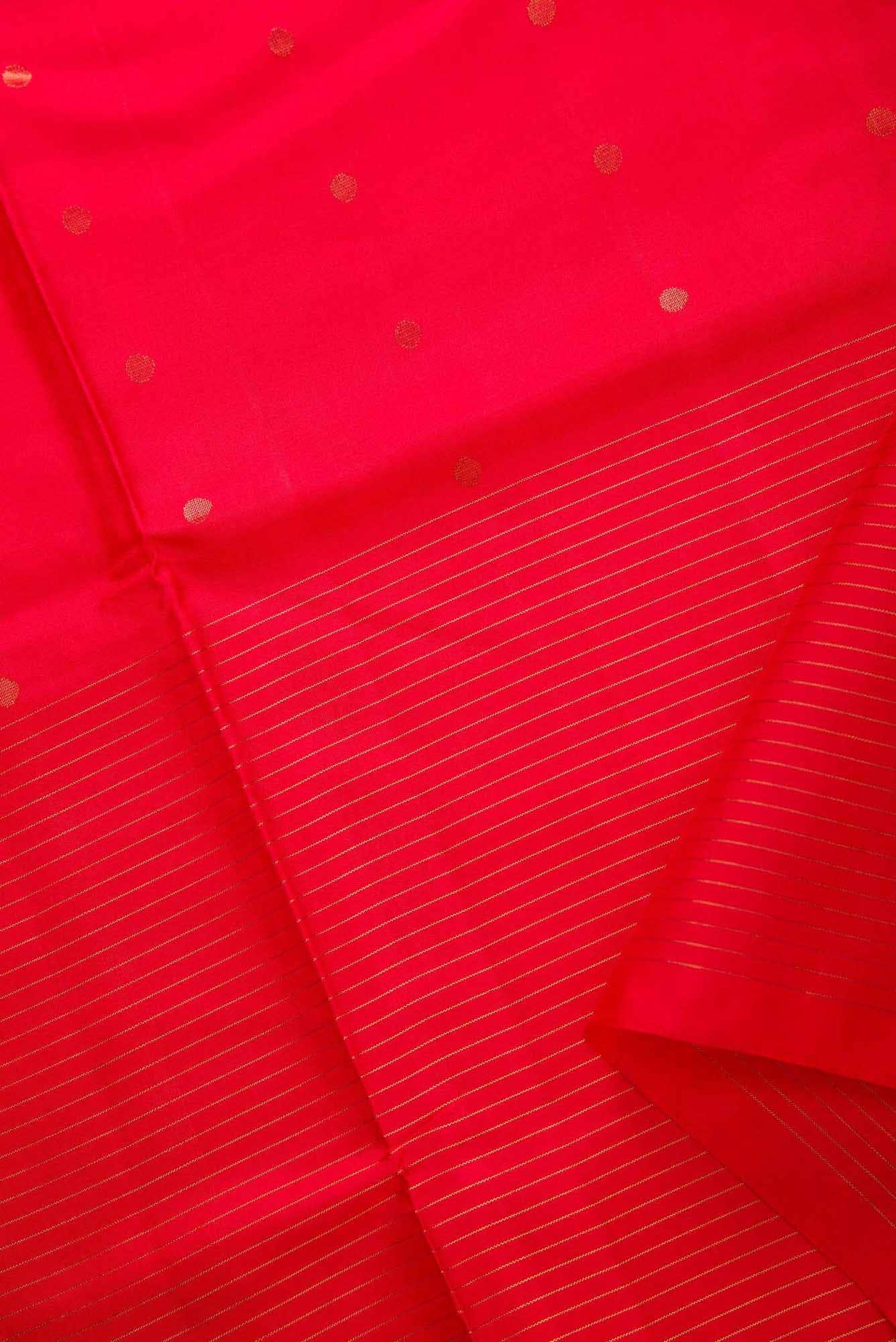 Orange Kanchipuram Silk Dress Material
