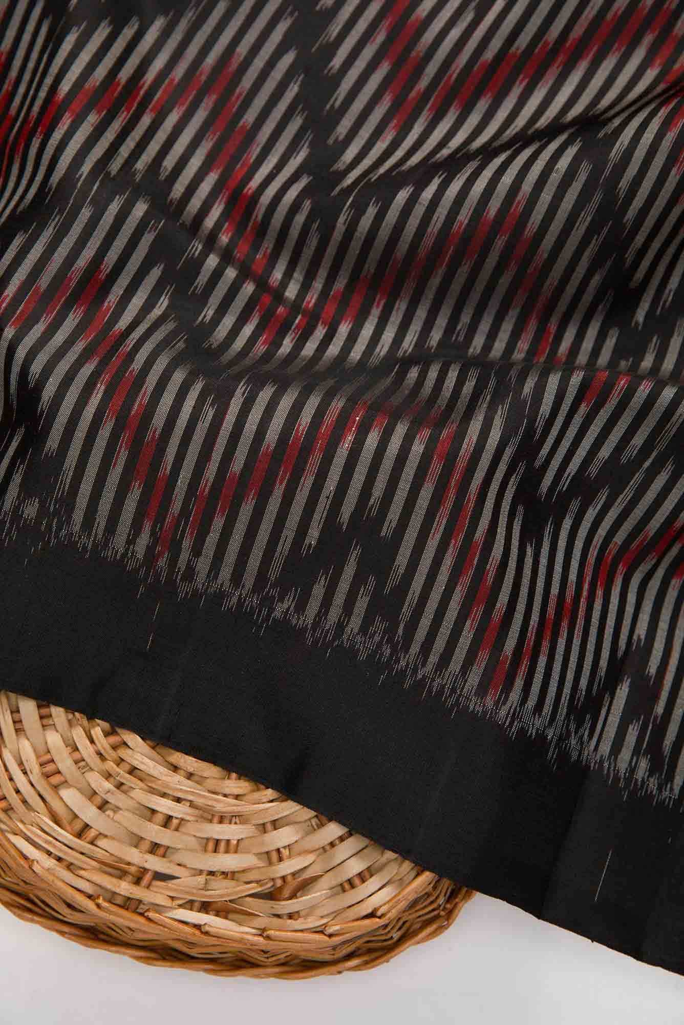Black Double Ikat Dress Material