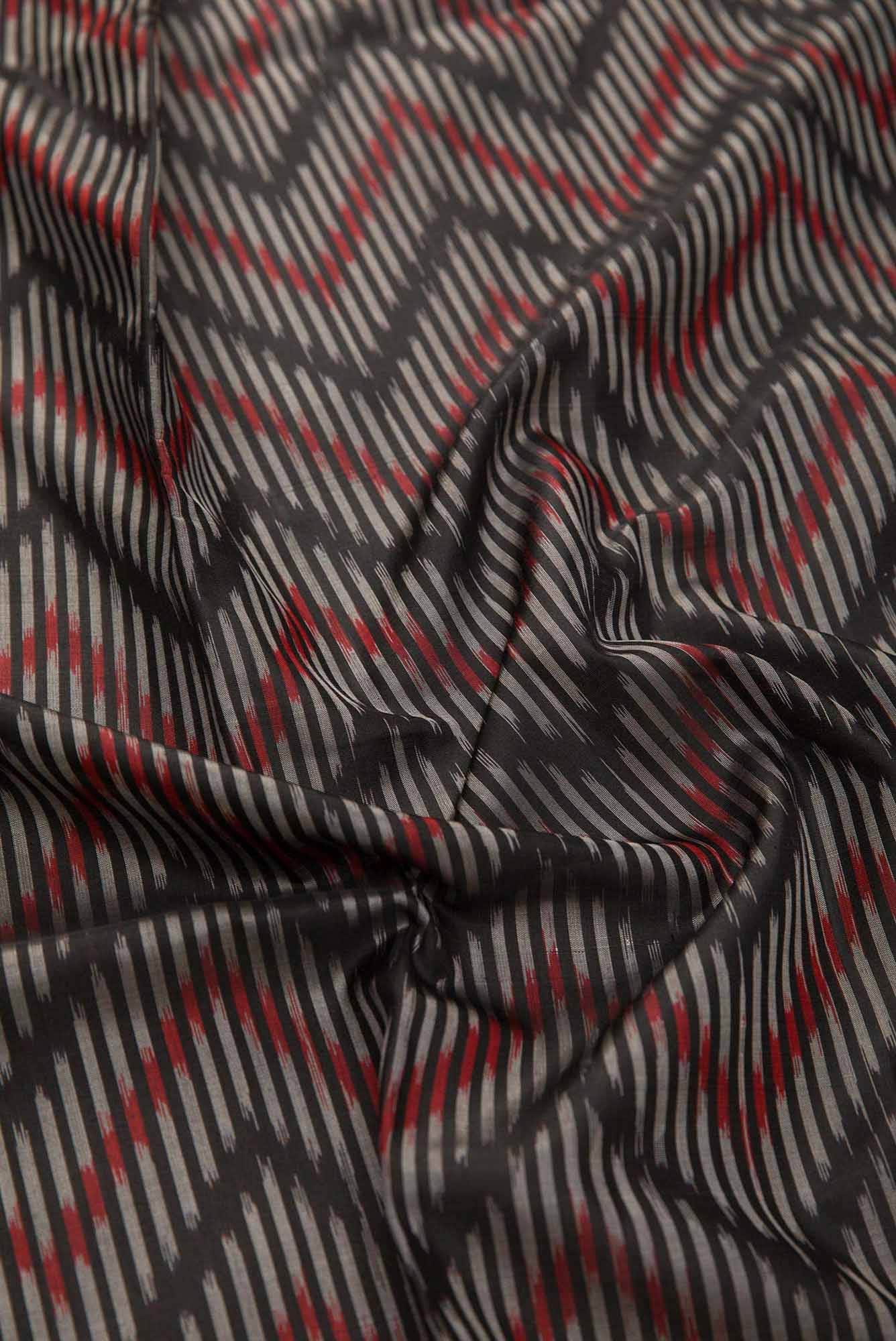 Black Double Ikat Dress Material