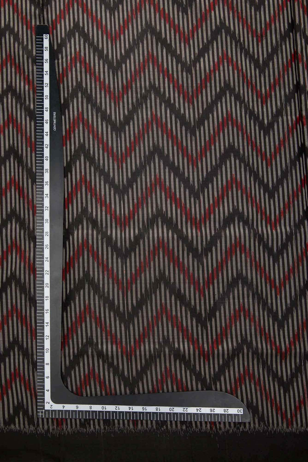 Black Double Ikat Dress Material