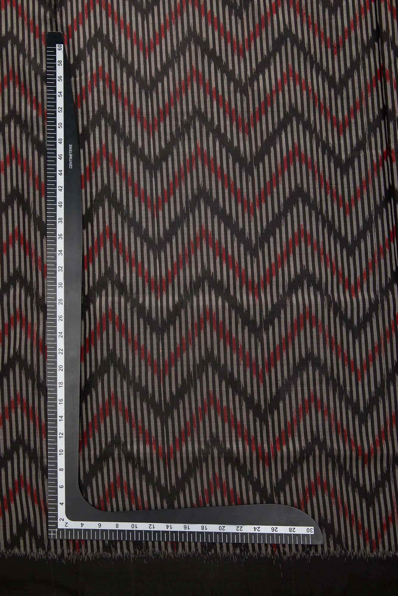 Black Double Ikat Dress Material