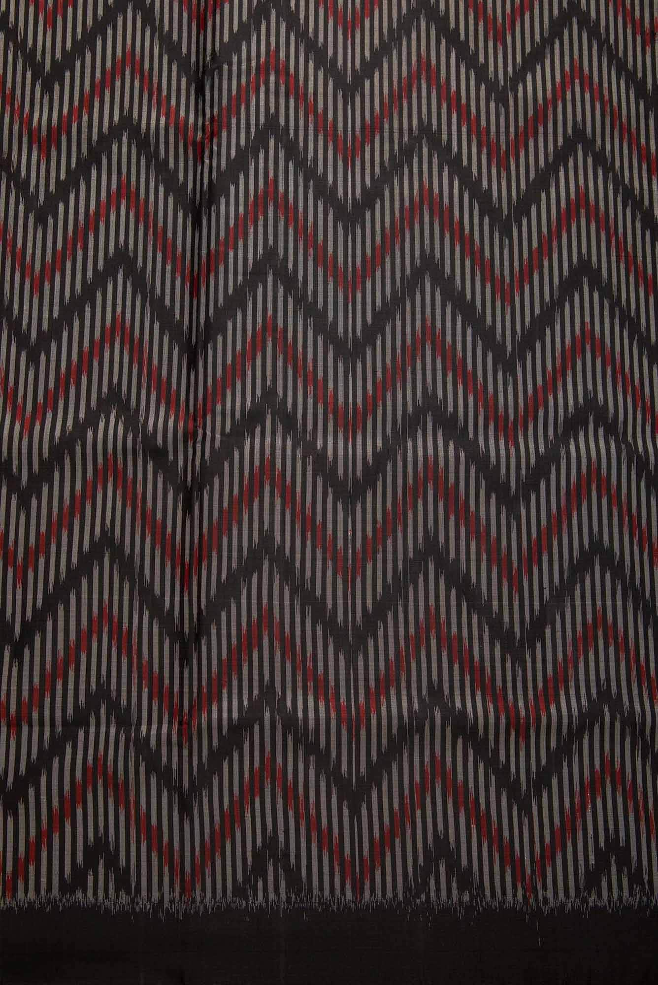 Black Double Ikat Dress Material