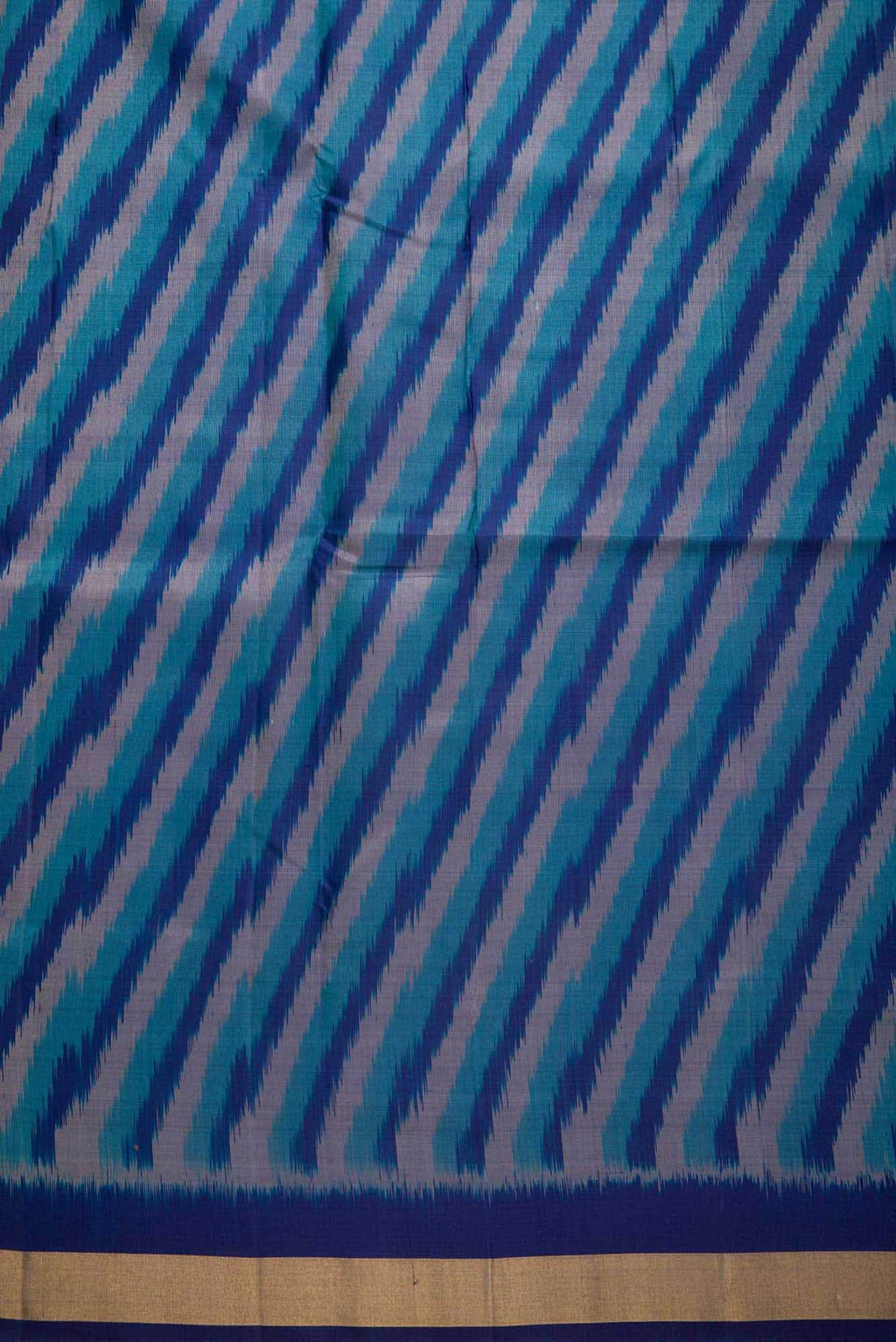 Royal Blue Double Ikat Dress Material