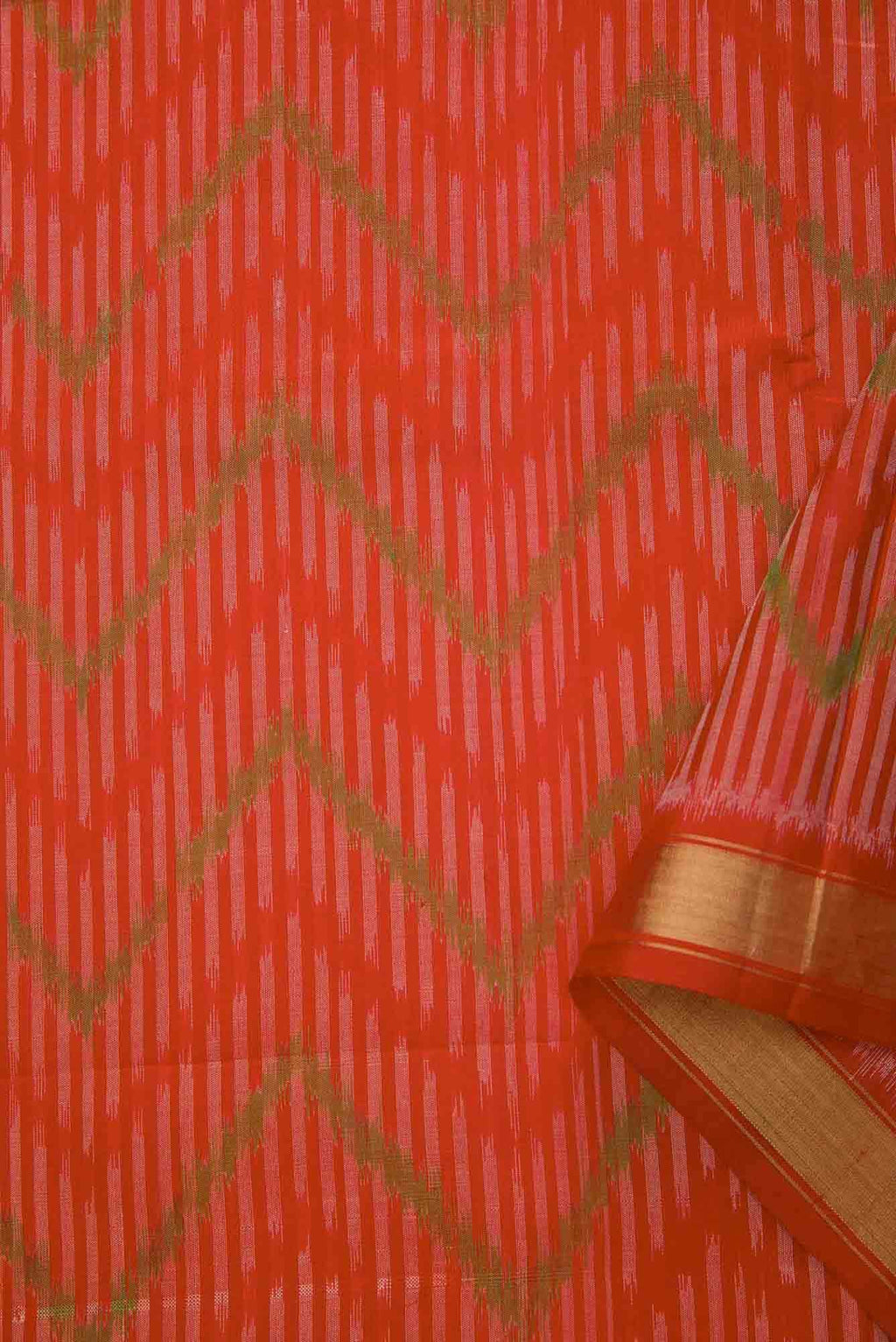 Maroon Double Ikat Dress Material