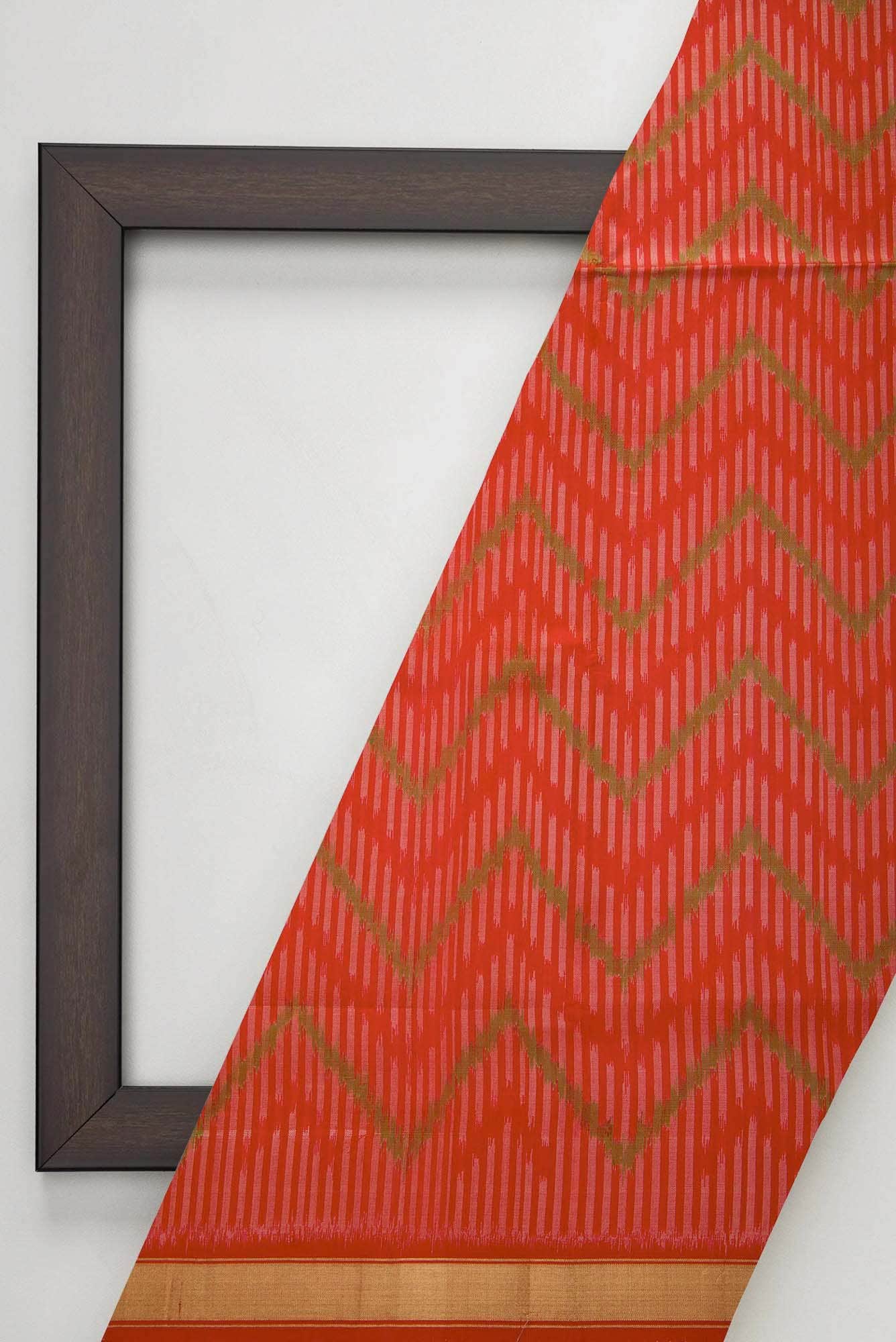 Maroon Double Ikat Dress Material