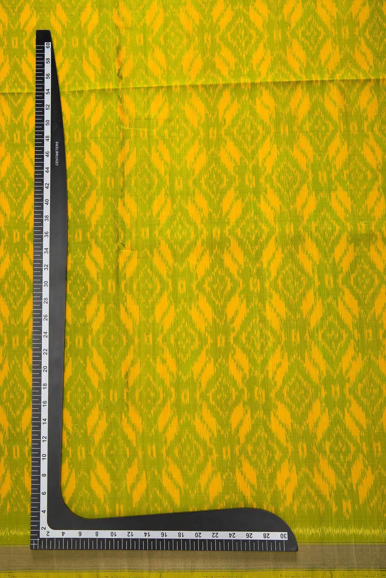 Green Double Ikat Dress Material