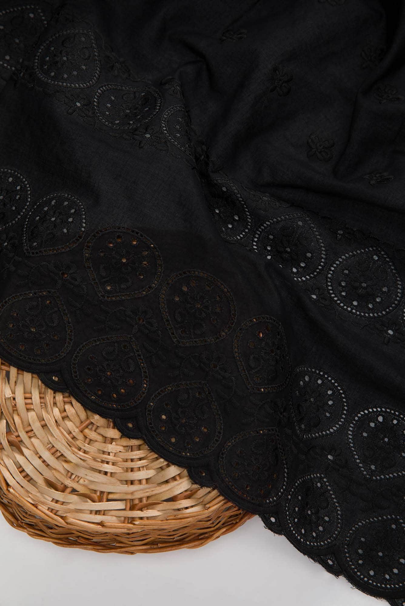 Black Cotton Dress Material