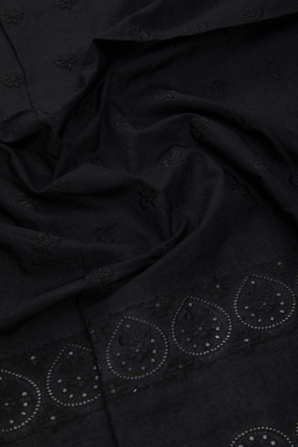 Black Cotton Dress Material