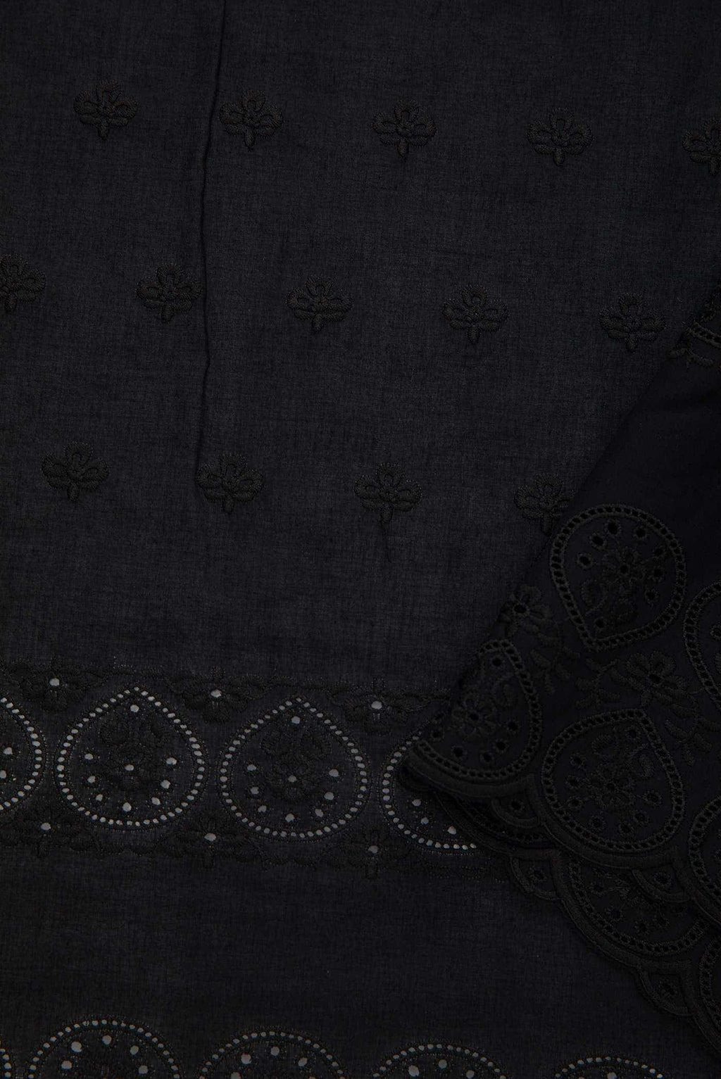 Black Cotton Dress Material