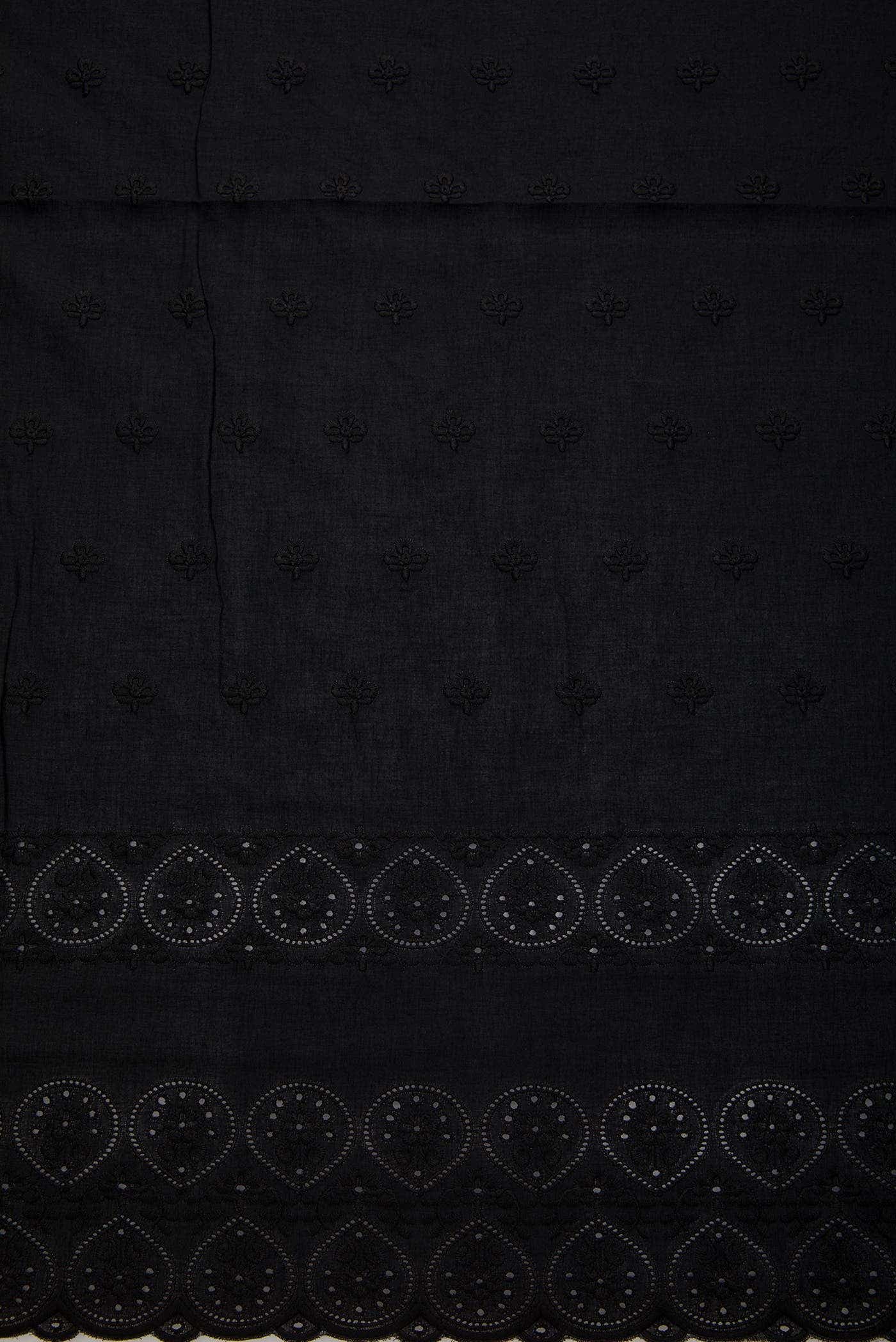 Black Cotton Dress Material