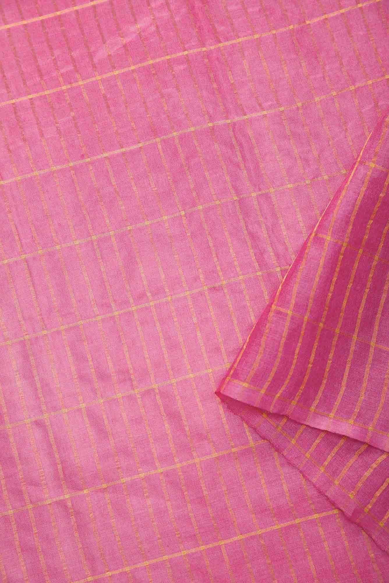 Pink Tussar Silk Dress Material