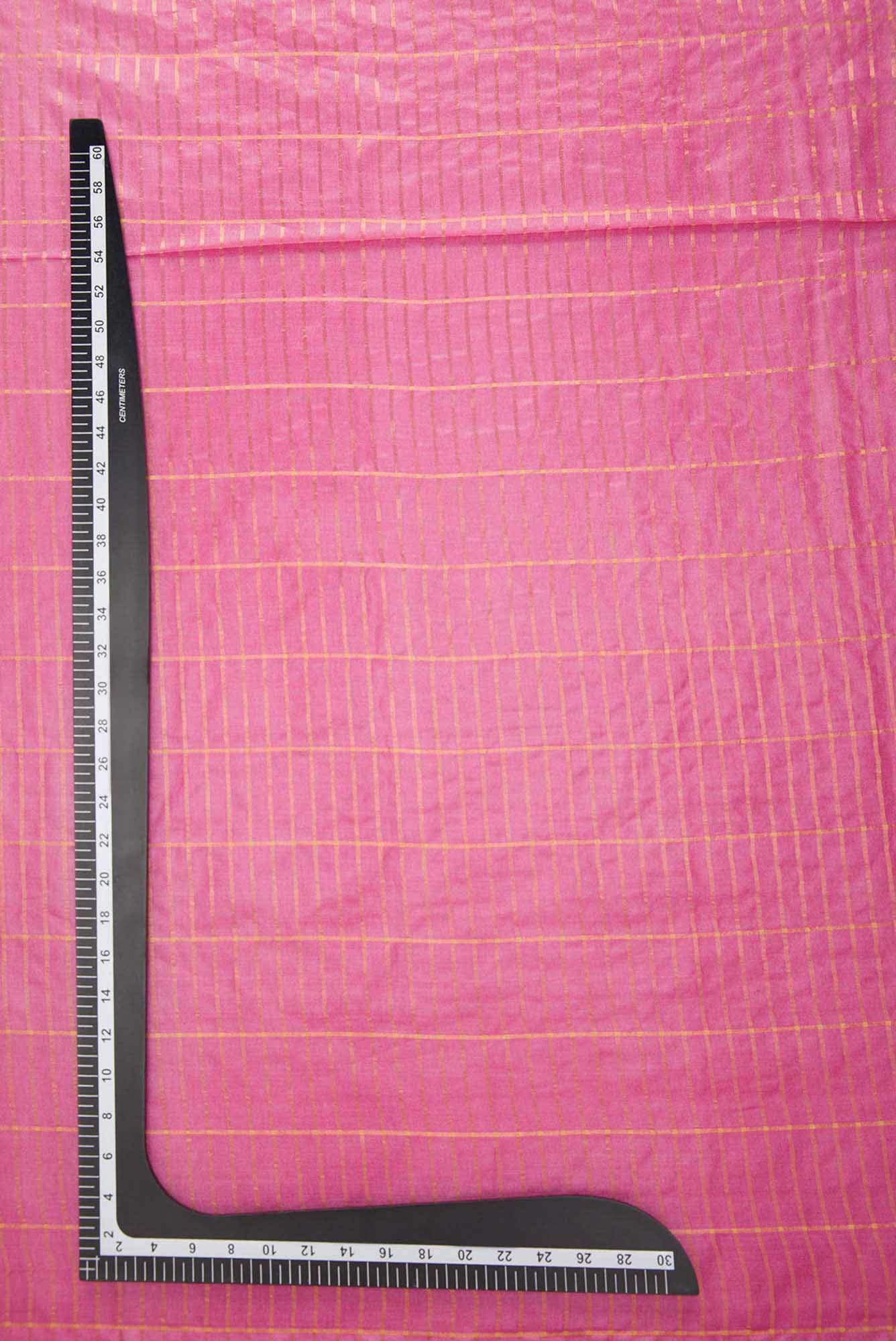 Pink Tussar Silk Dress Material