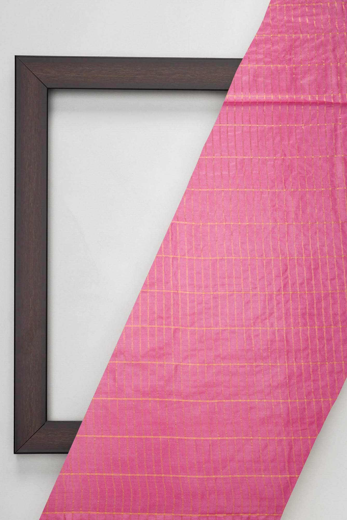 Pink Tussar Silk Dress Material