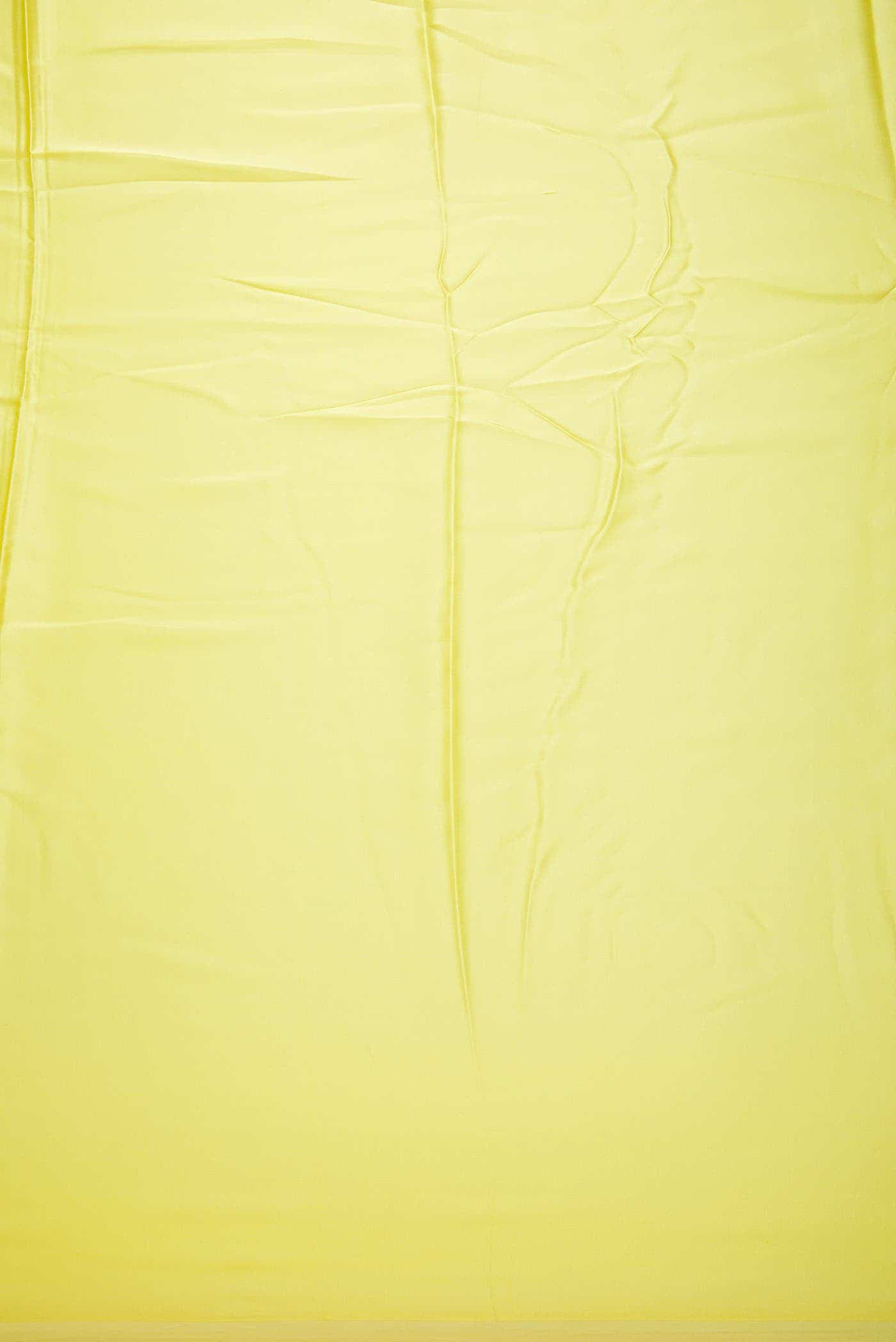 Lemon Yellow Satin Silk Dress Material