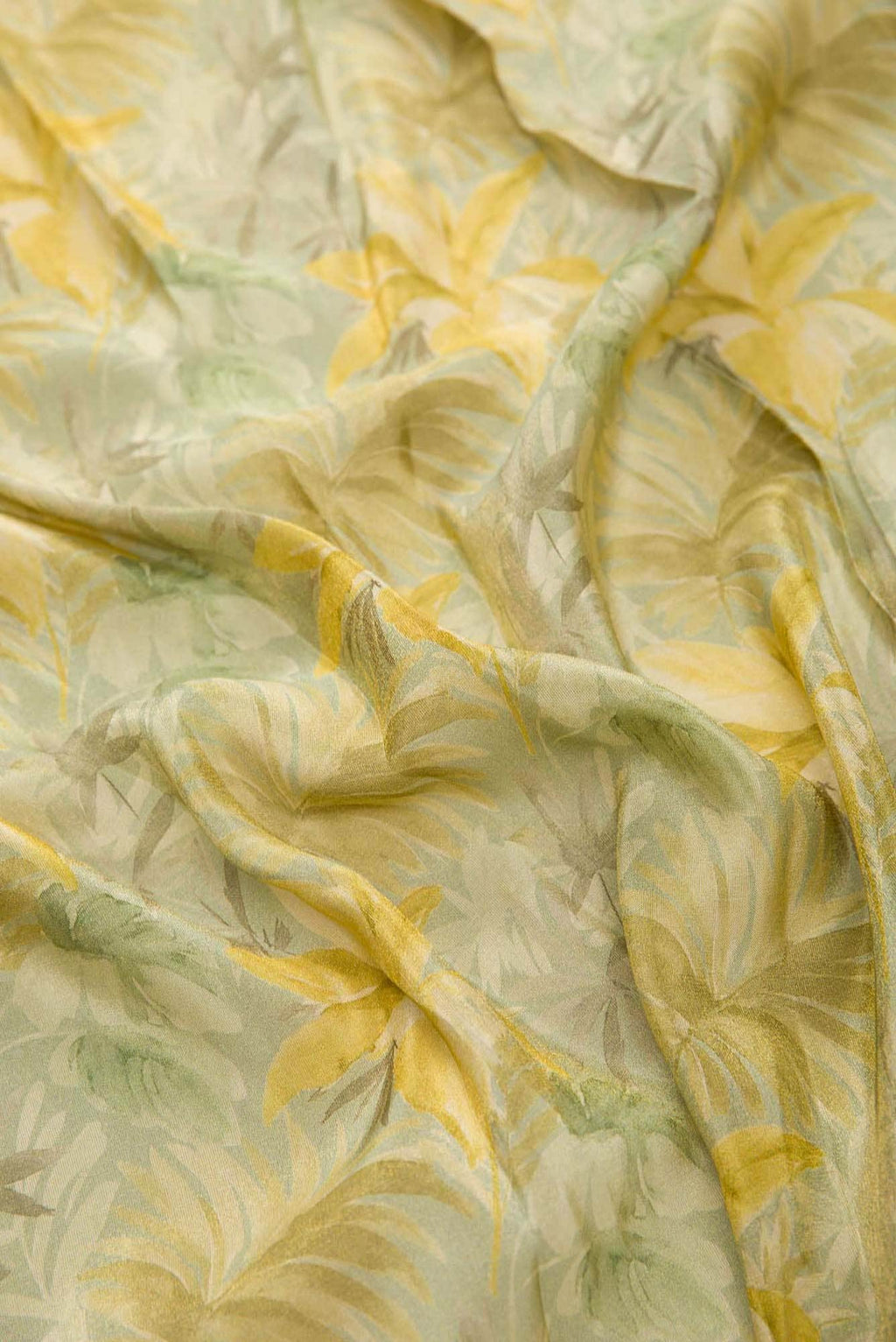 Green Blended Georgette Dress Material