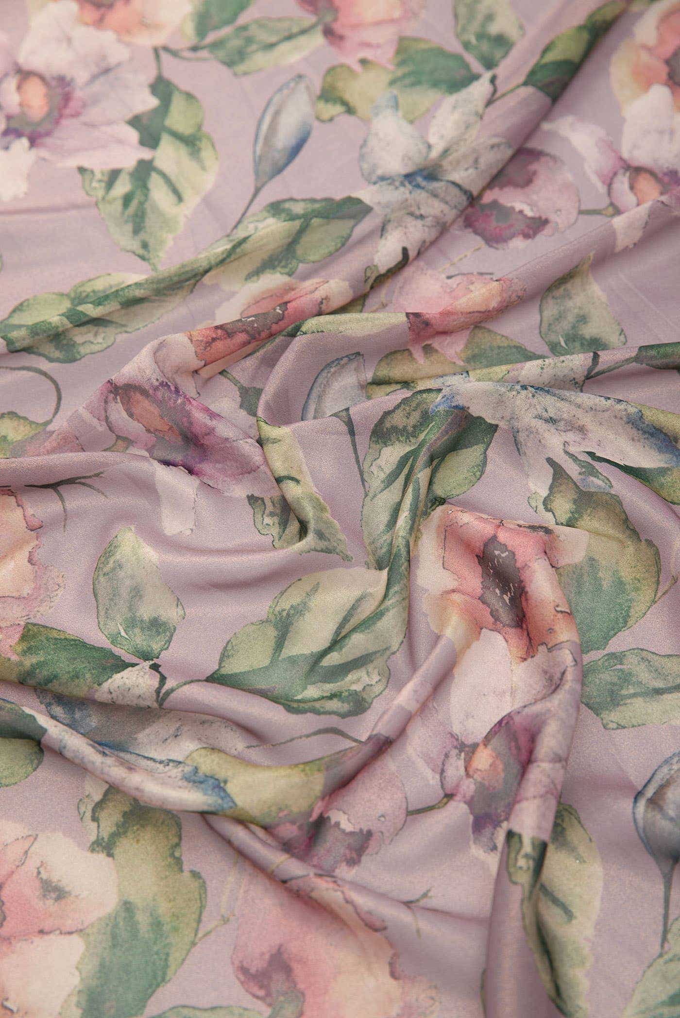 Purple Blended Georgette Dress Material