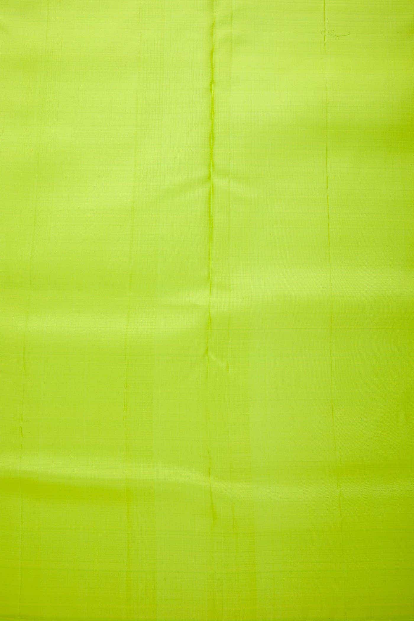 Parrot Green Kanchipuram Silk Dress Material