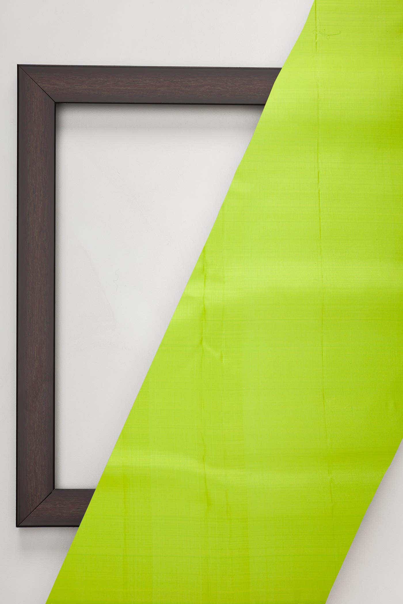Parrot Green Kanchipuram Silk Dress Material