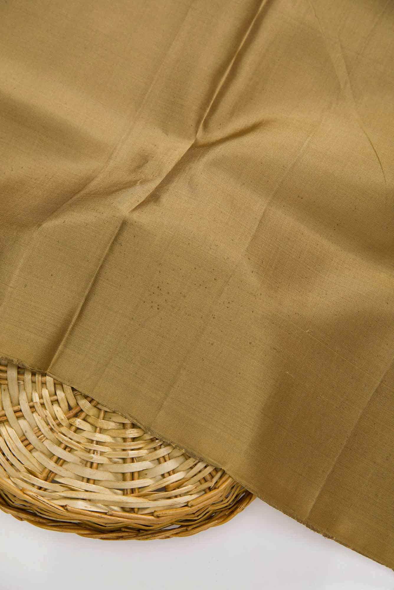Mehandi Green Kanchipuram Silk Dress Material