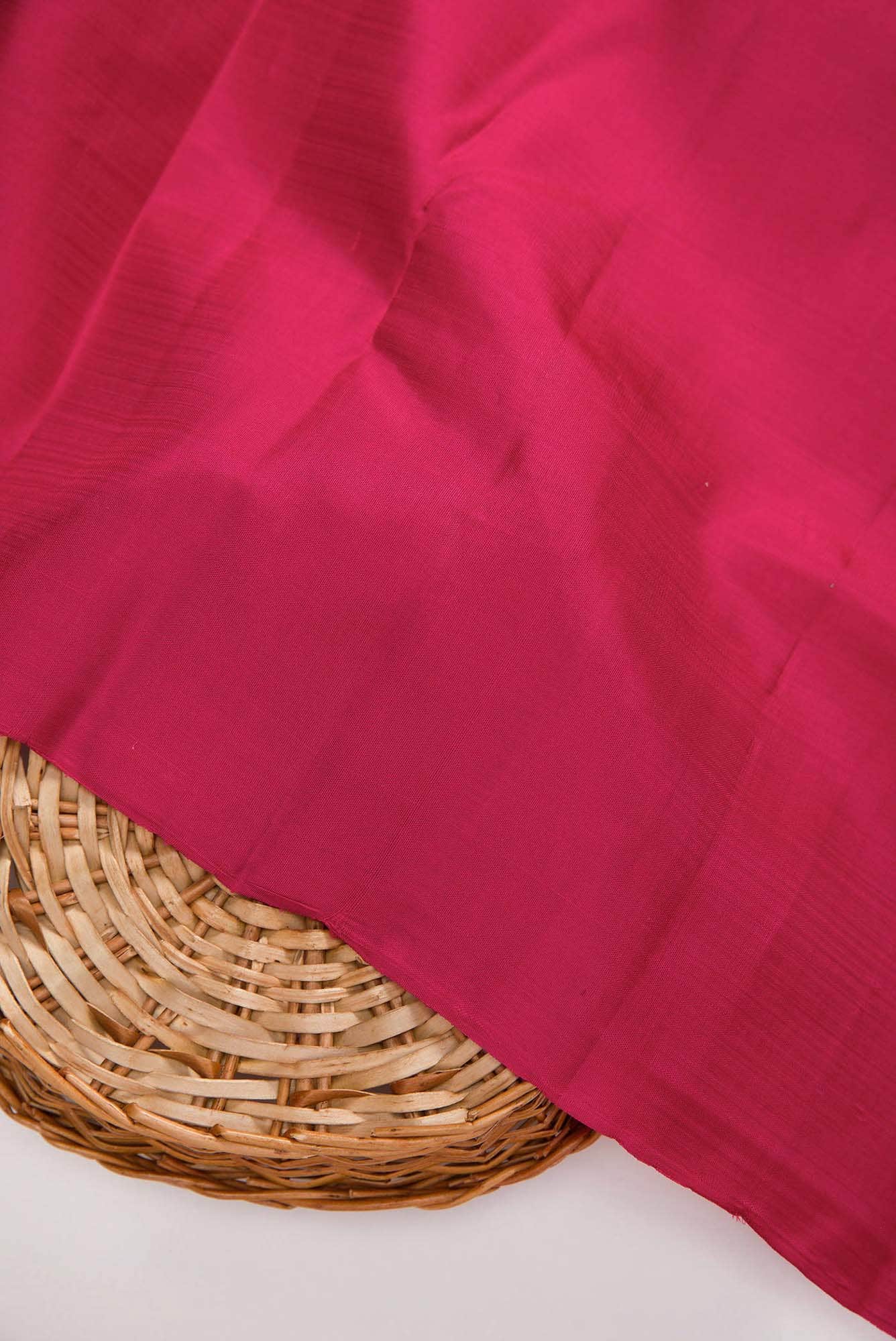 Dark Pink Kanchipuram Silk Dress Material