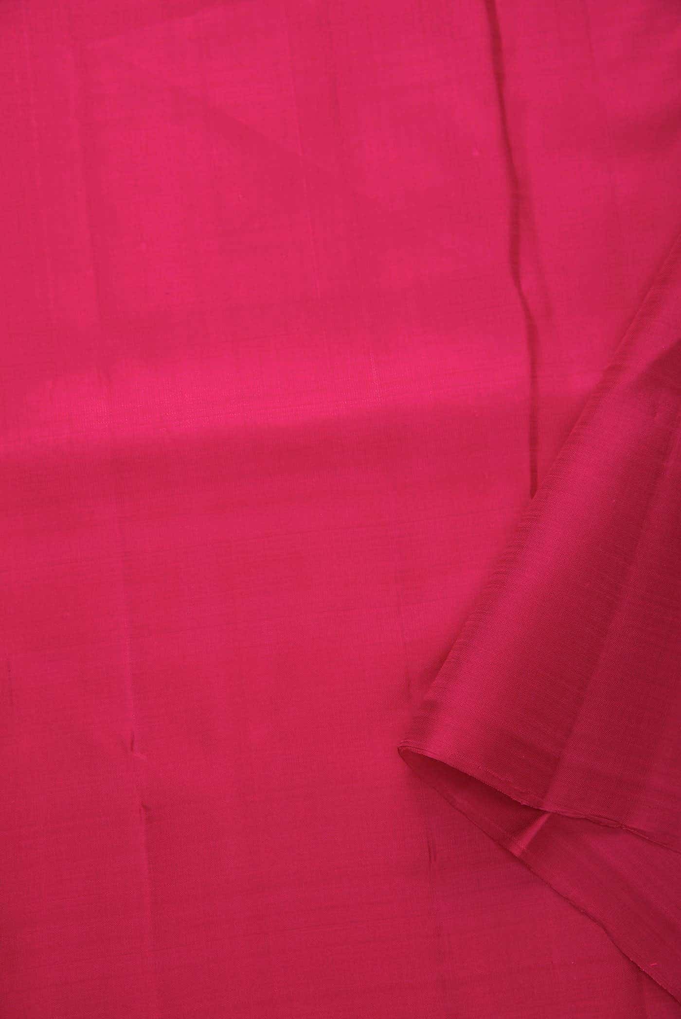 Dark Pink Kanchipuram Silk Dress Material