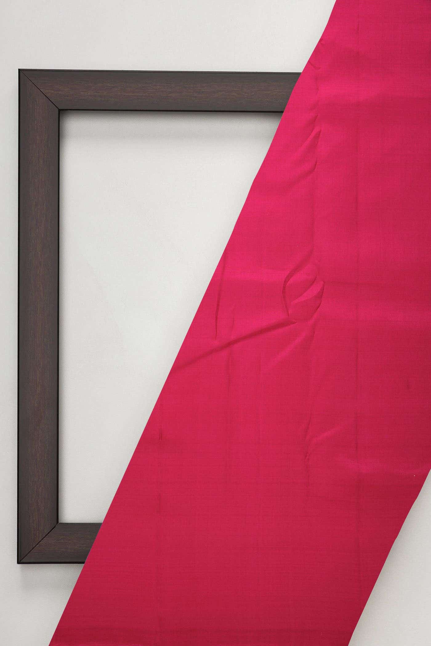 Dark Pink Kanchipuram Silk Dress Material