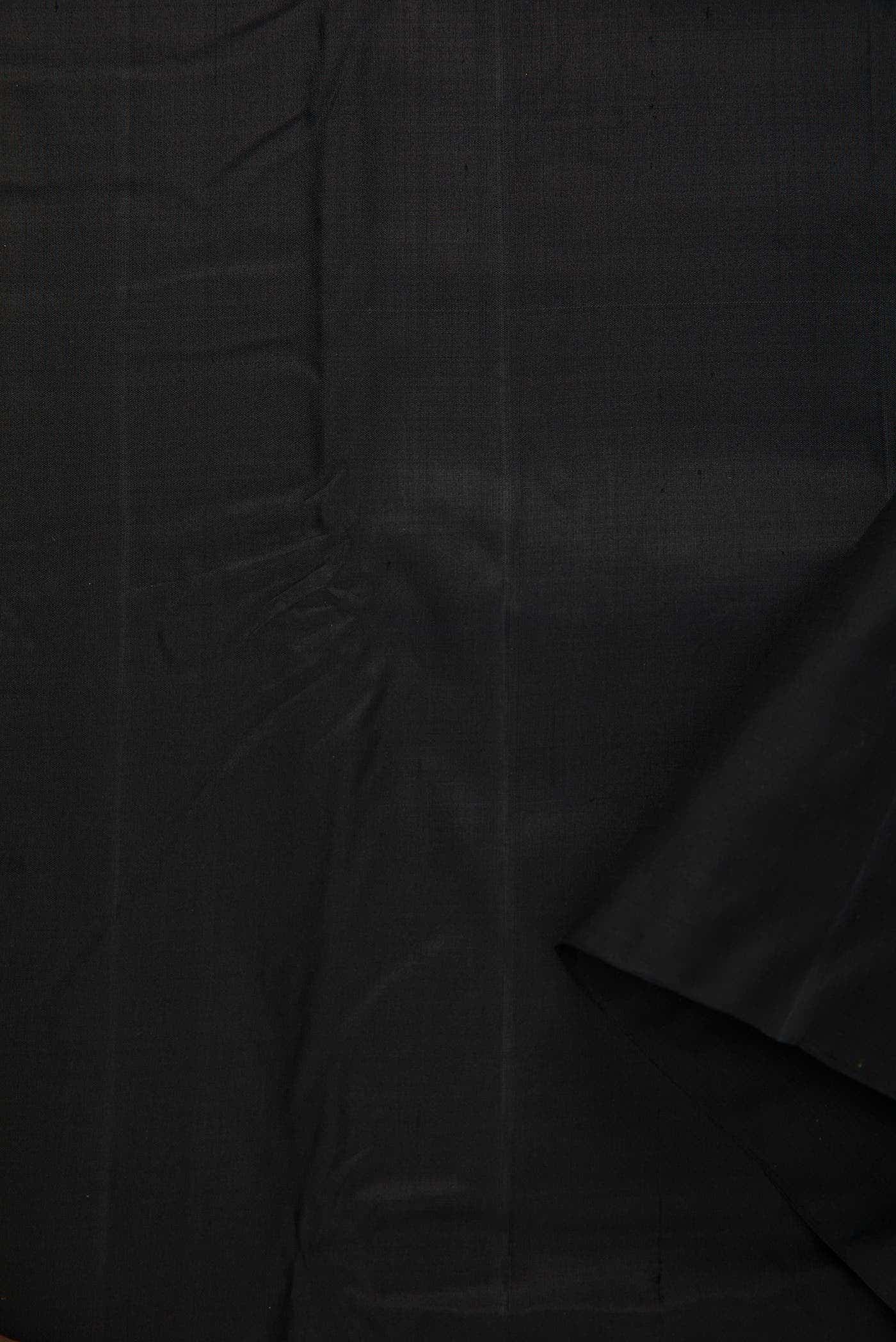 Black Kanchipuram Silk Dress Material