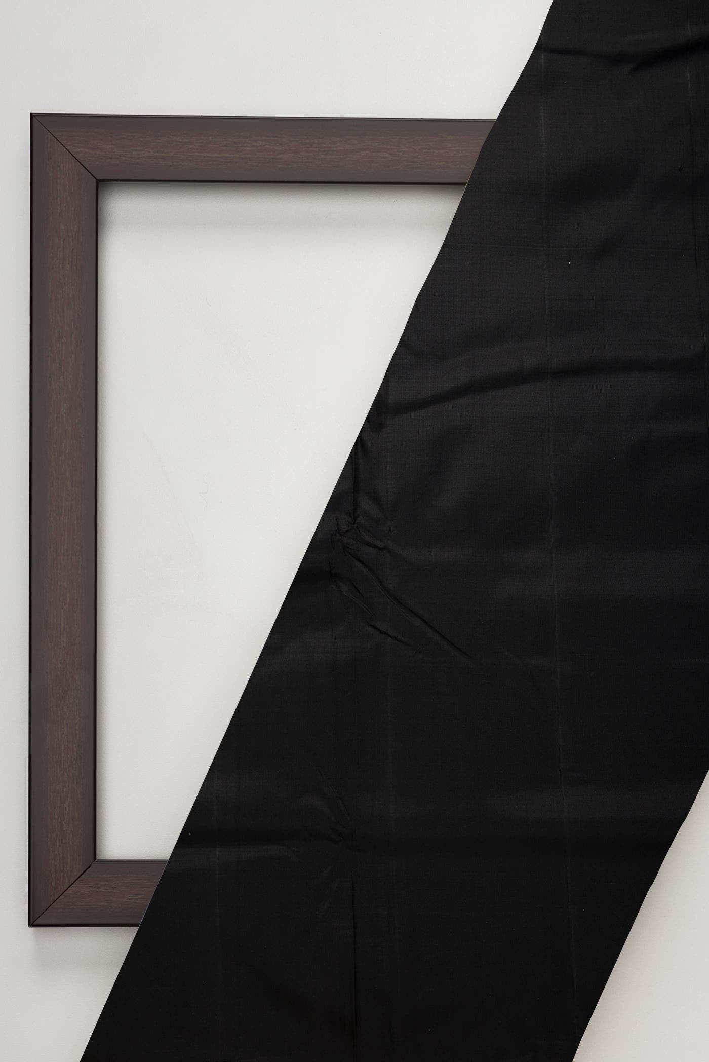 Black Kanchipuram Silk Dress Material