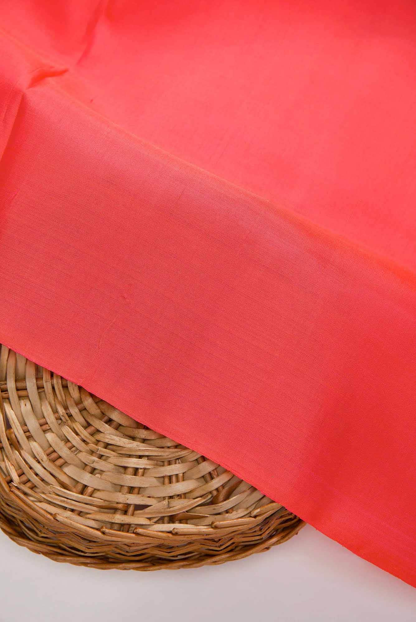 Peach Kanchipuram Silk Dress Material
