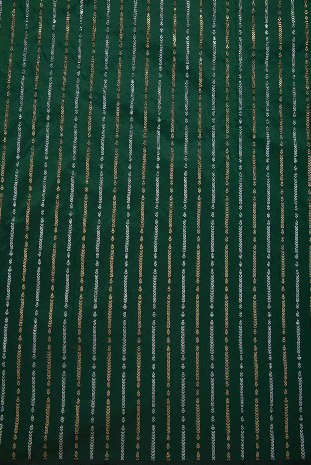 Green Blended Banarasi Silk Dress Material