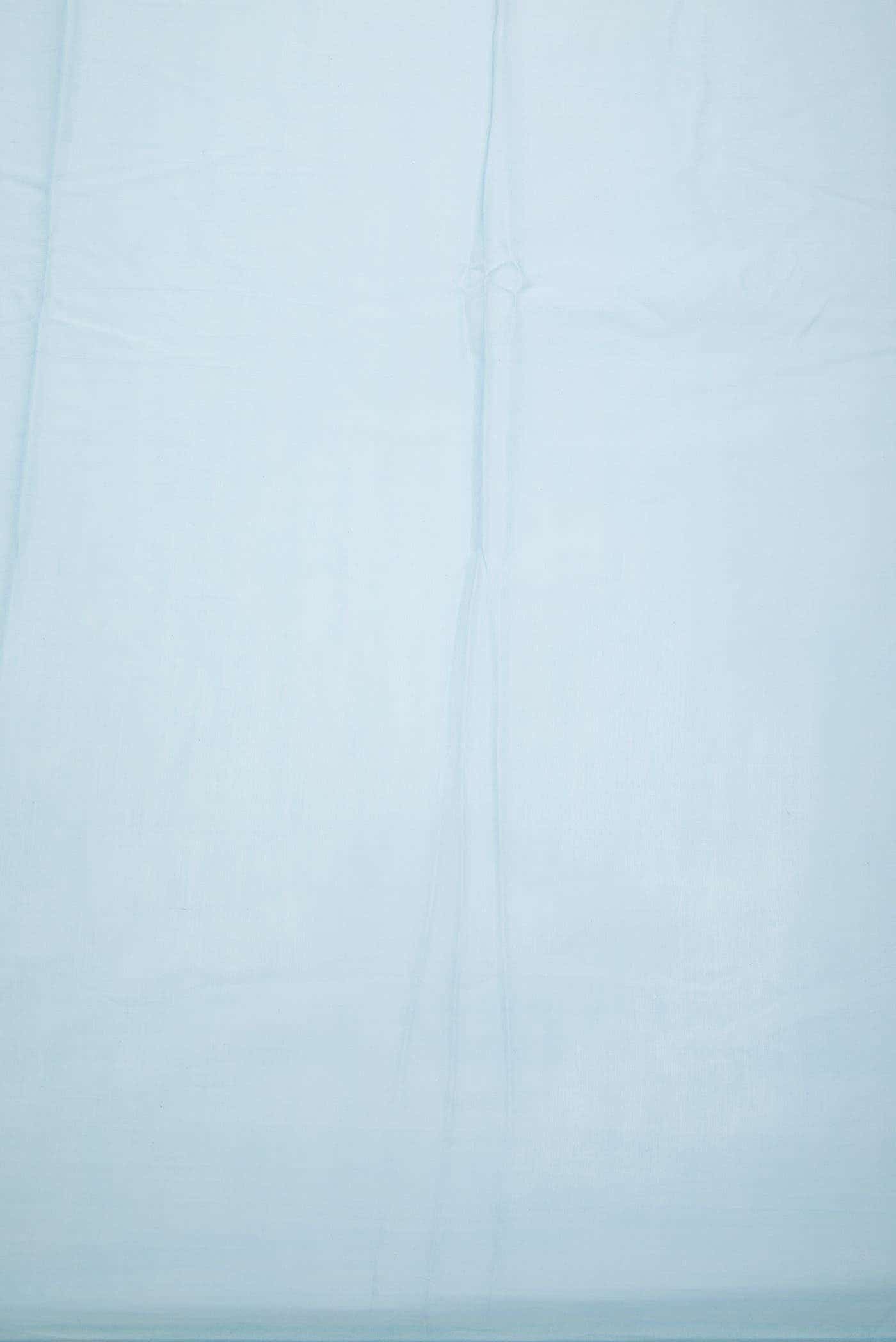 Blue Chanderi Silk Dress Material