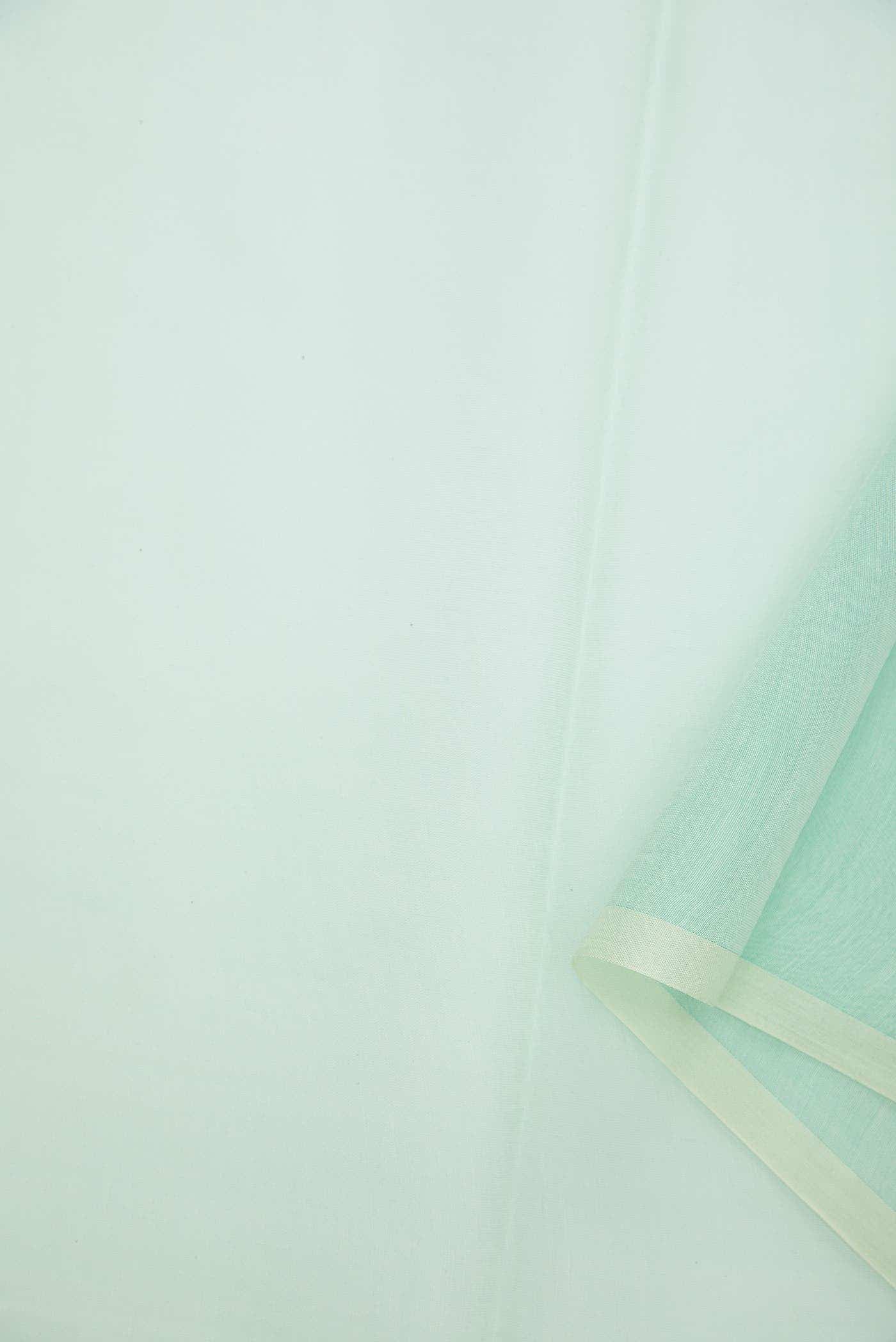 Blue Chanderi Silk Dress Material