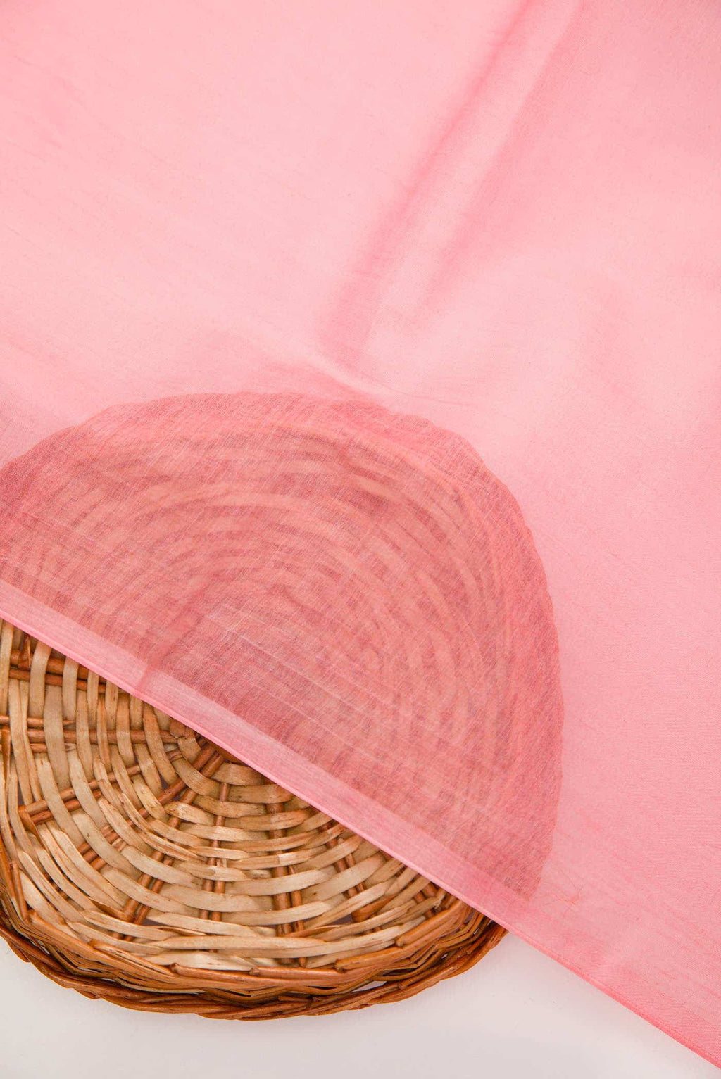 Peach Chanderi Silk Dress Material