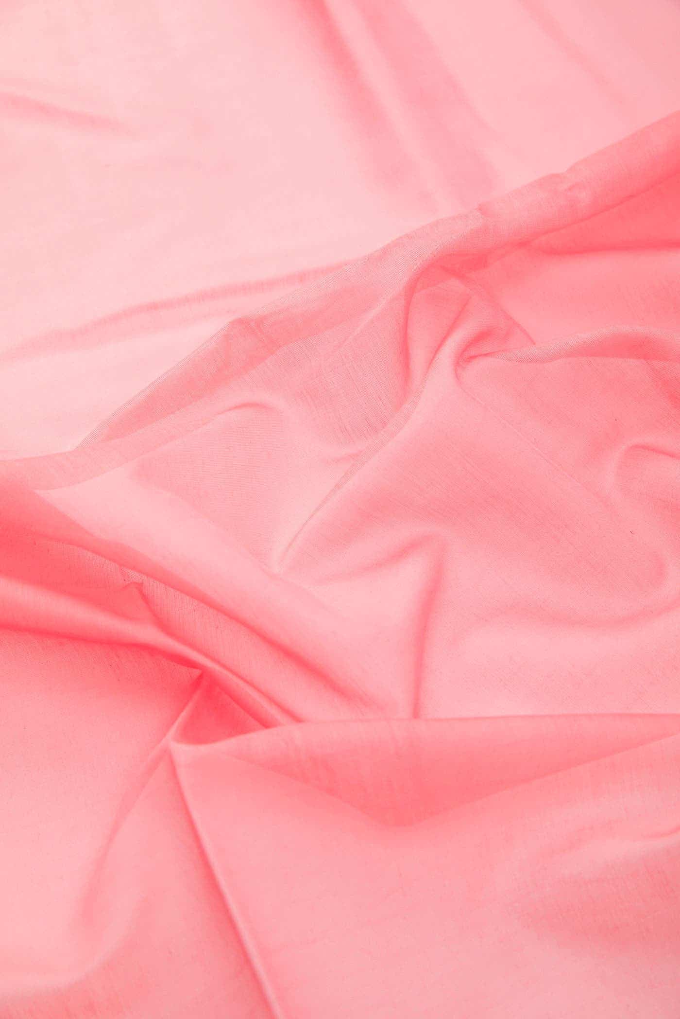 Peach Chanderi Silk Dress Material