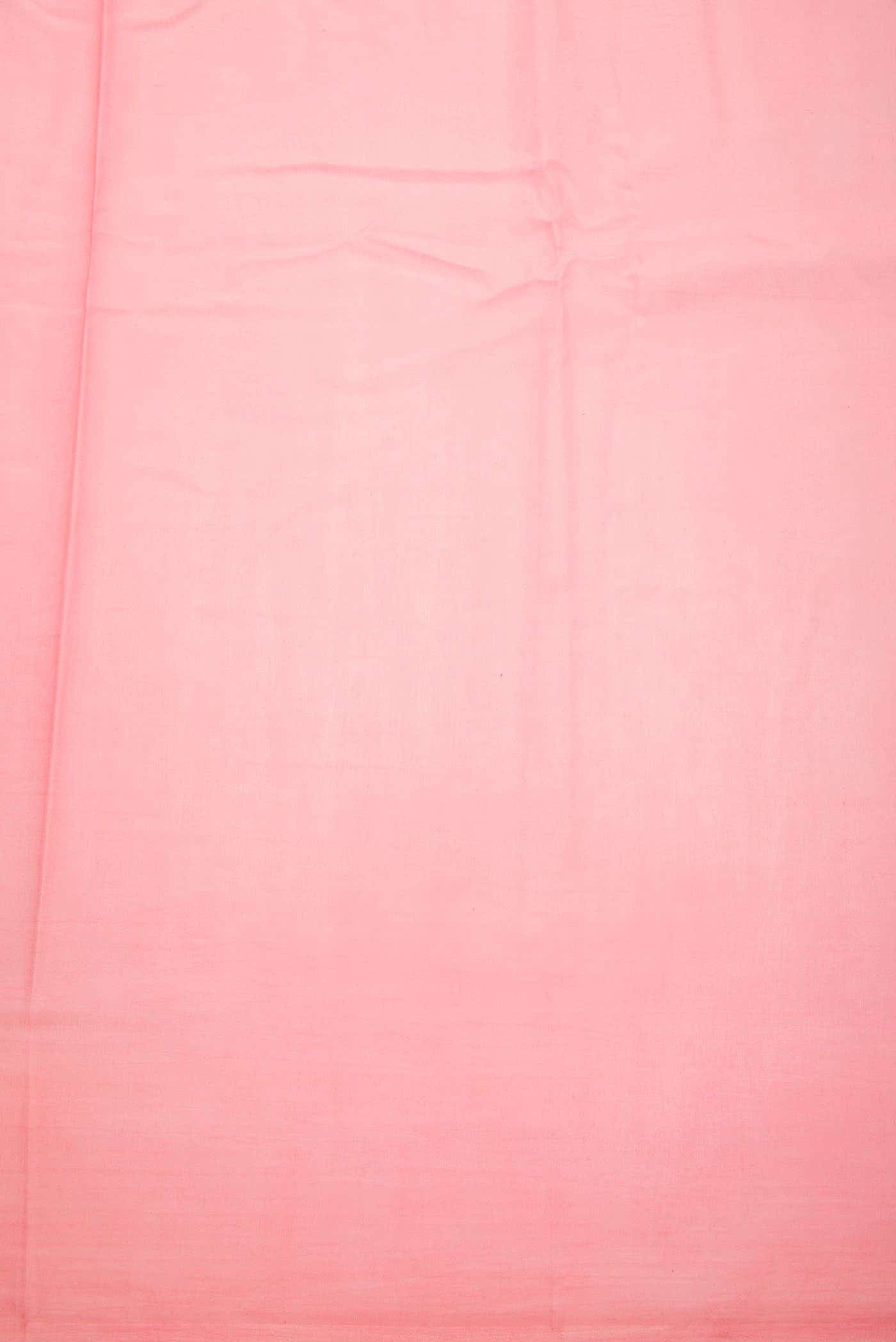 Peach Chanderi Silk Dress Material