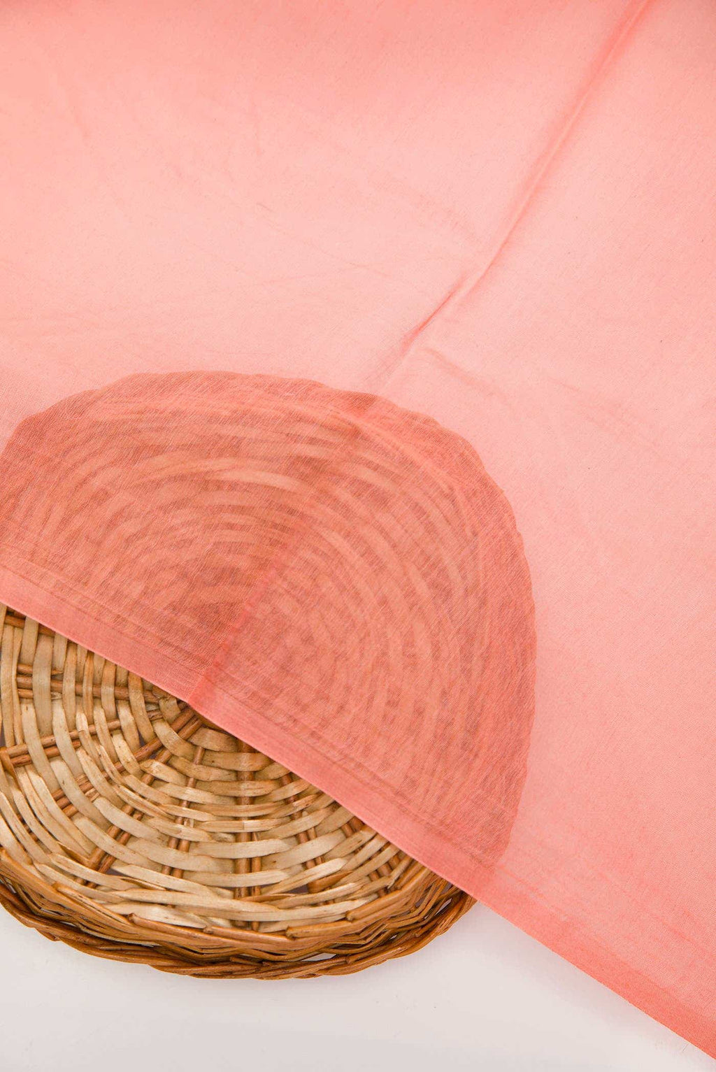 Peach Chanderi Silk Dress Material