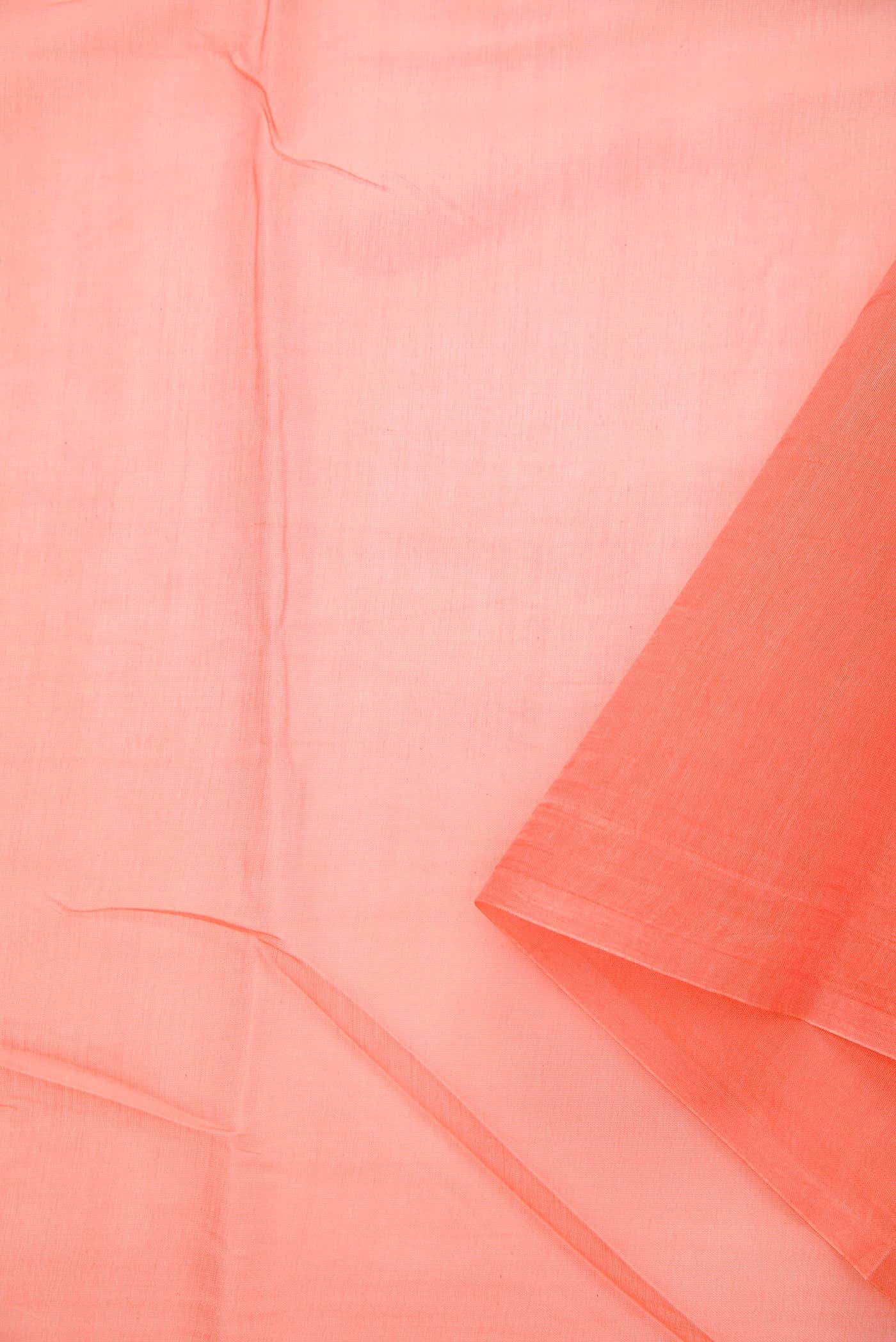 Peach Chanderi Silk Dress Material