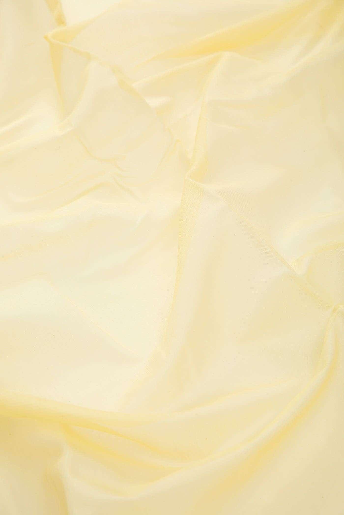 Yellow Chanderi Silk Dress Material